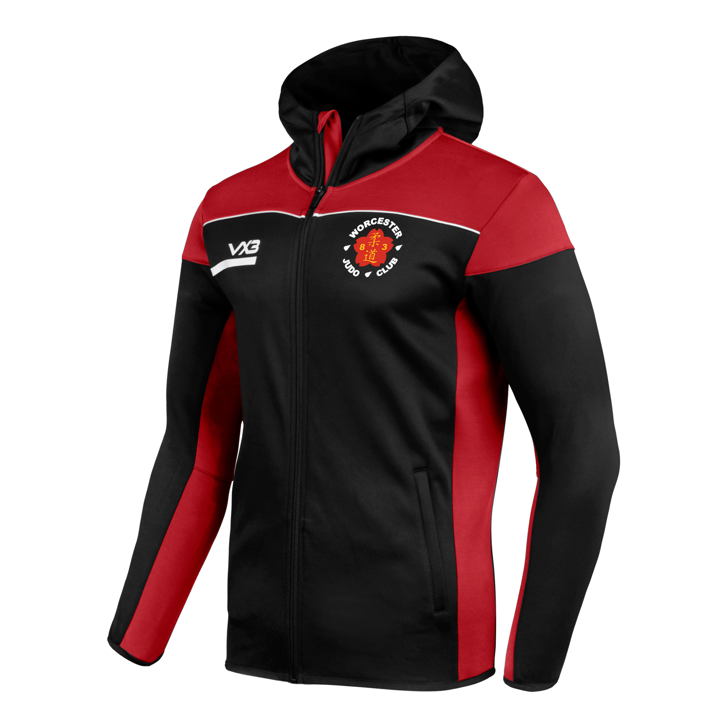Worcester Judo Club Opus Zoodie Youth - Black Red