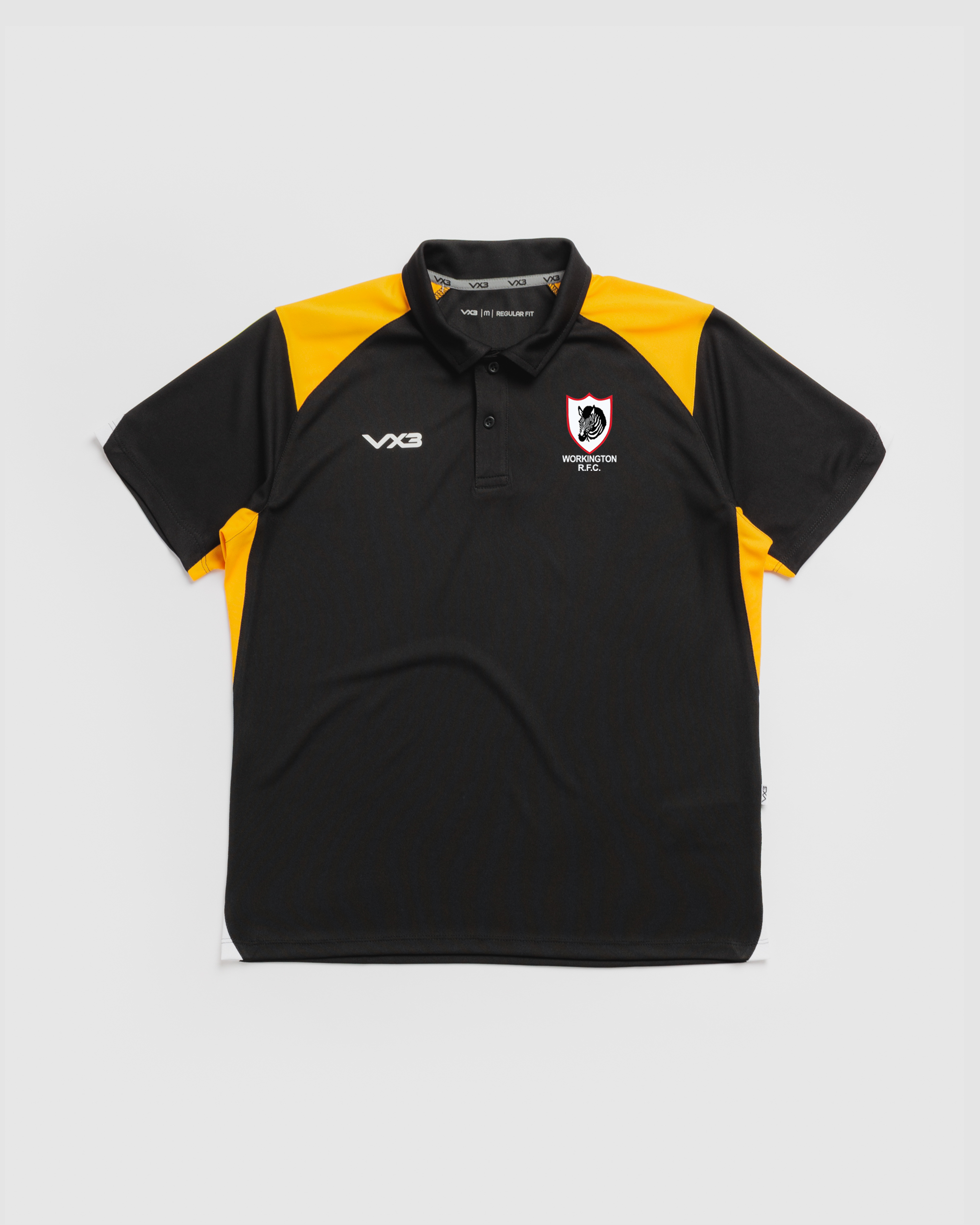 Workington RFC Black/Amber Vertex Polo