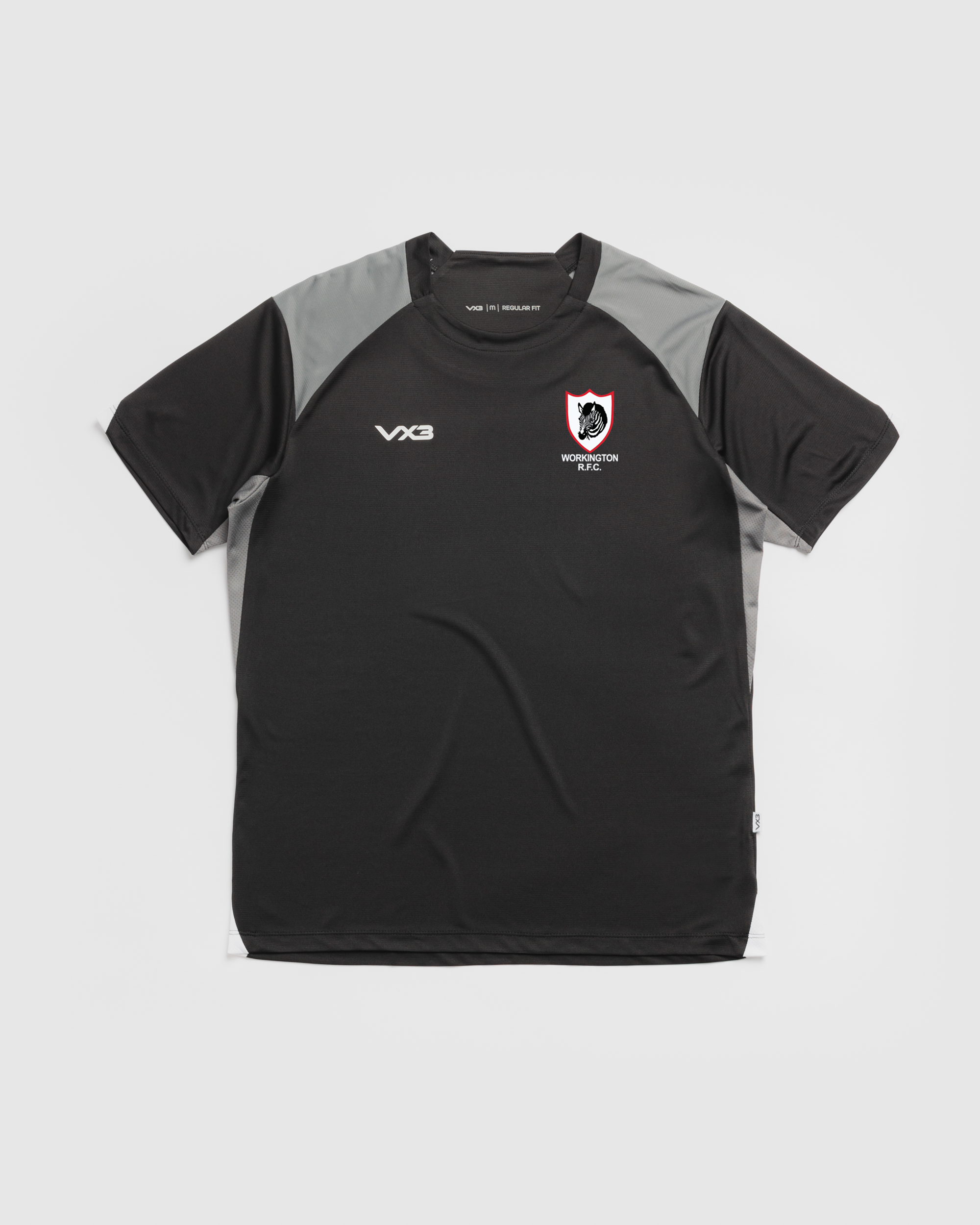 Workington RFC Black/Grey Vertex Tee