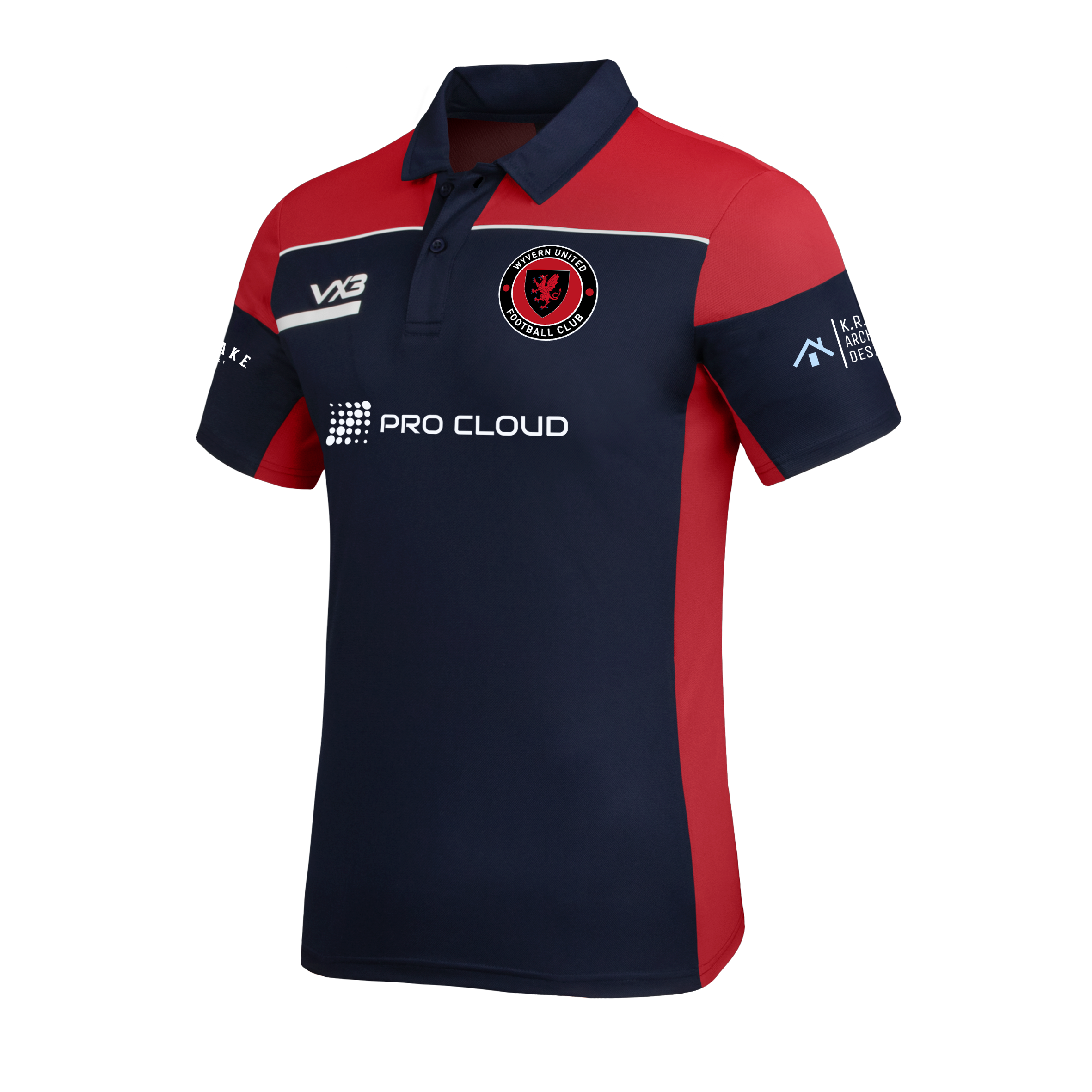 Wyvern United FC Opus Polo - Navy Red