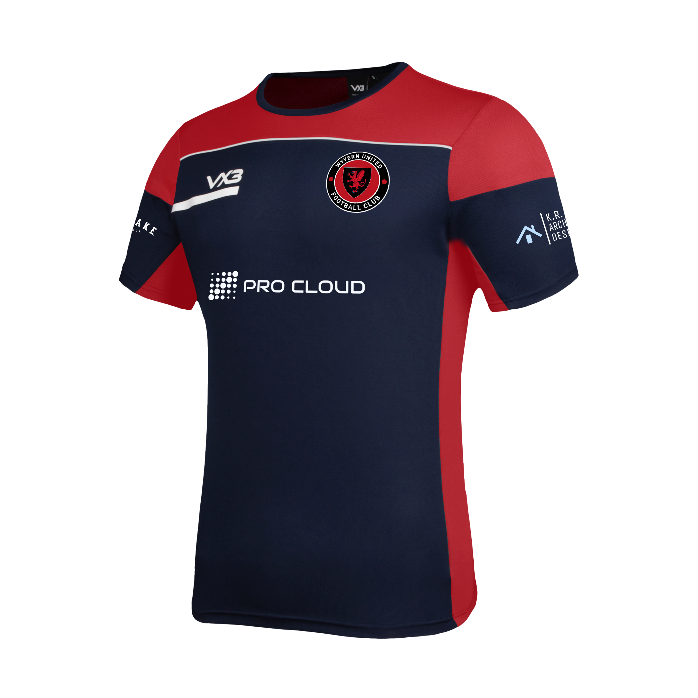 Wyvern United FC Opus Tee - Navy Red