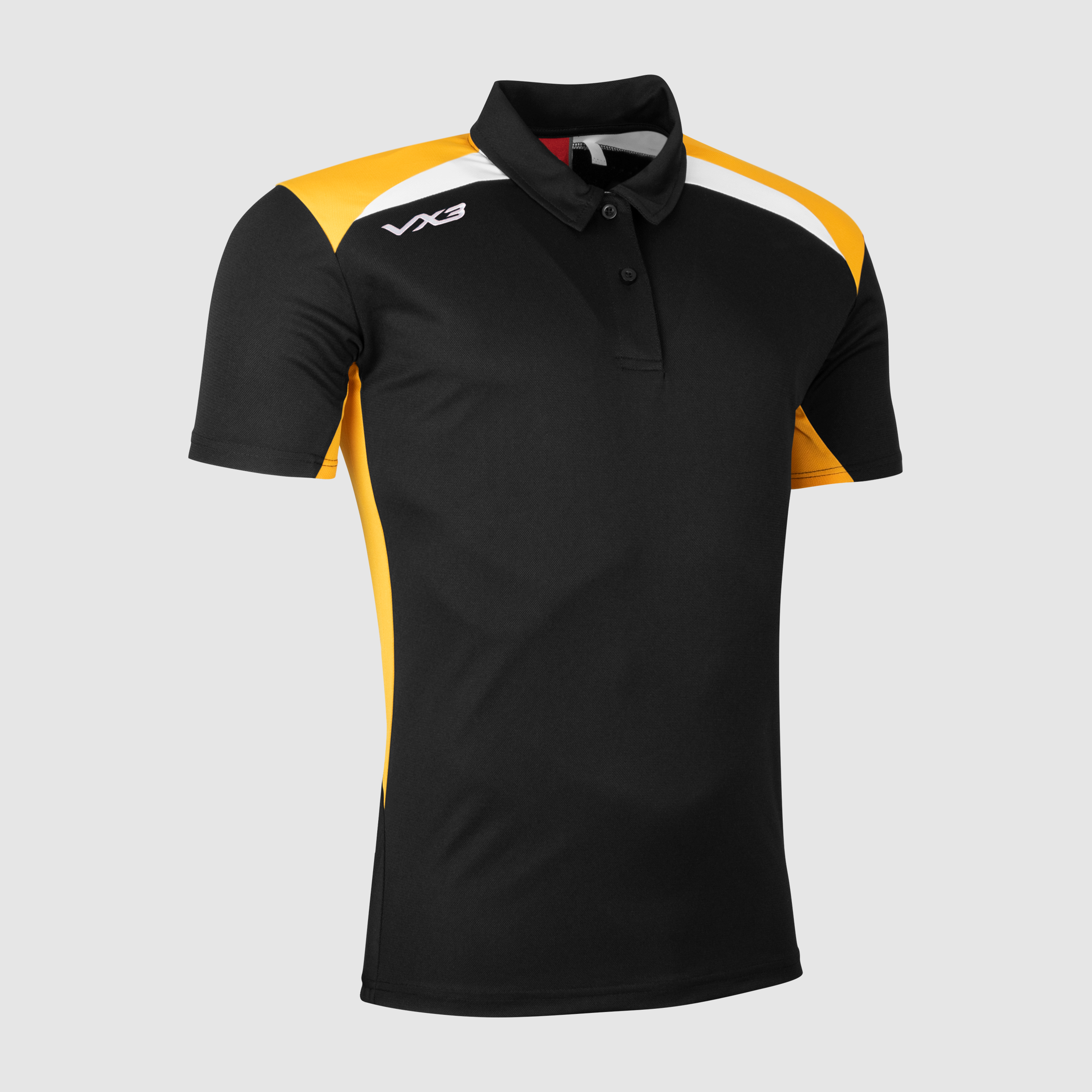 Novus Youth Polo Black/Amber/White