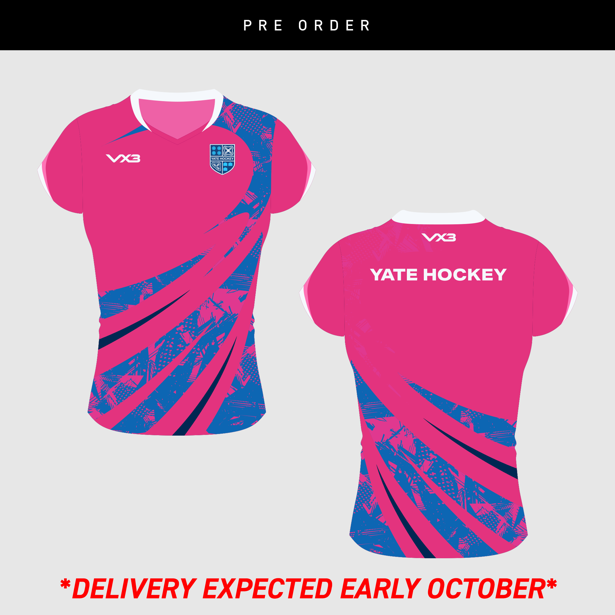 Yate Hockey Club Ladies Euro  Away Tee (Pre-Order 3)