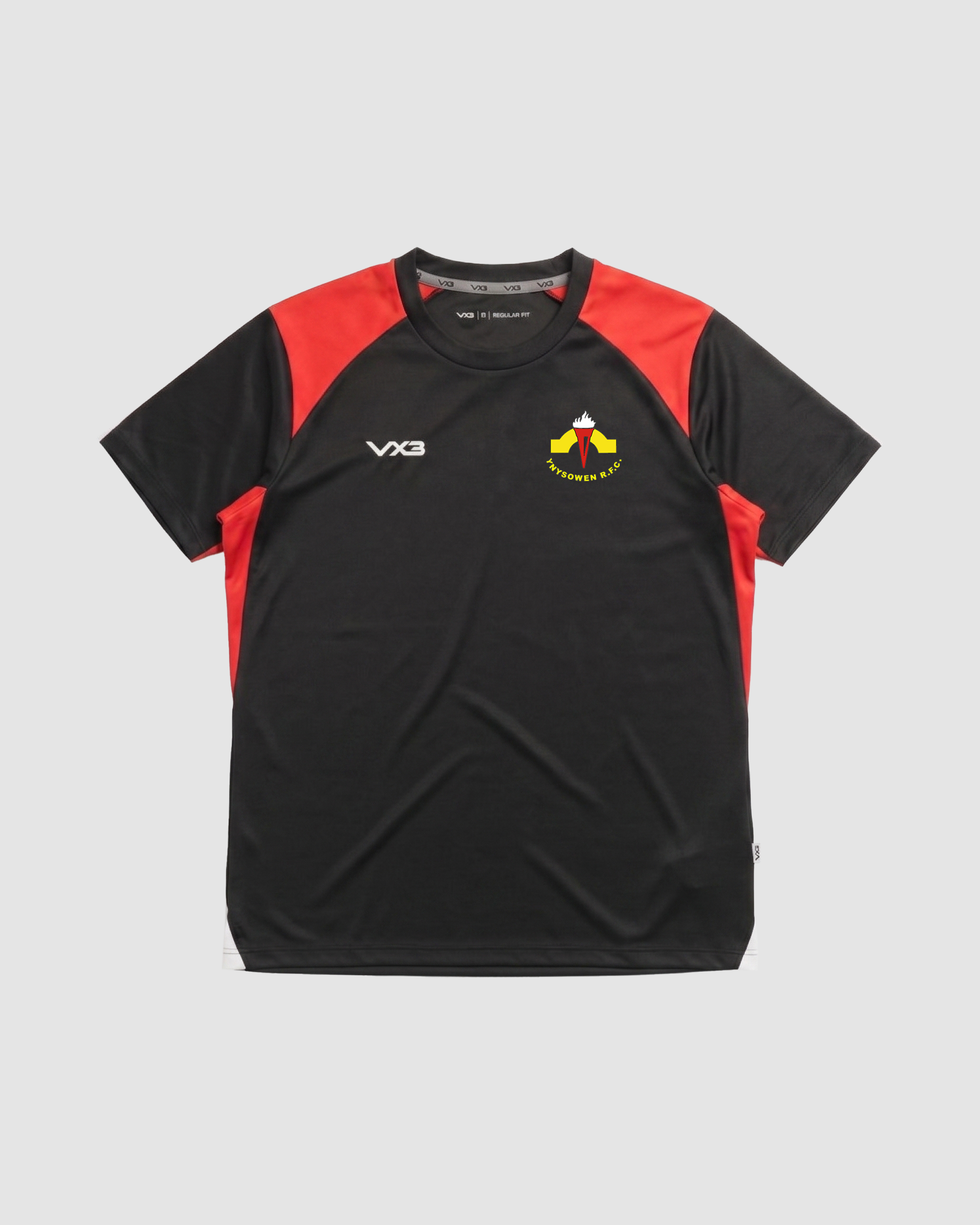 Ynysowen RFC Black Vertex Tee