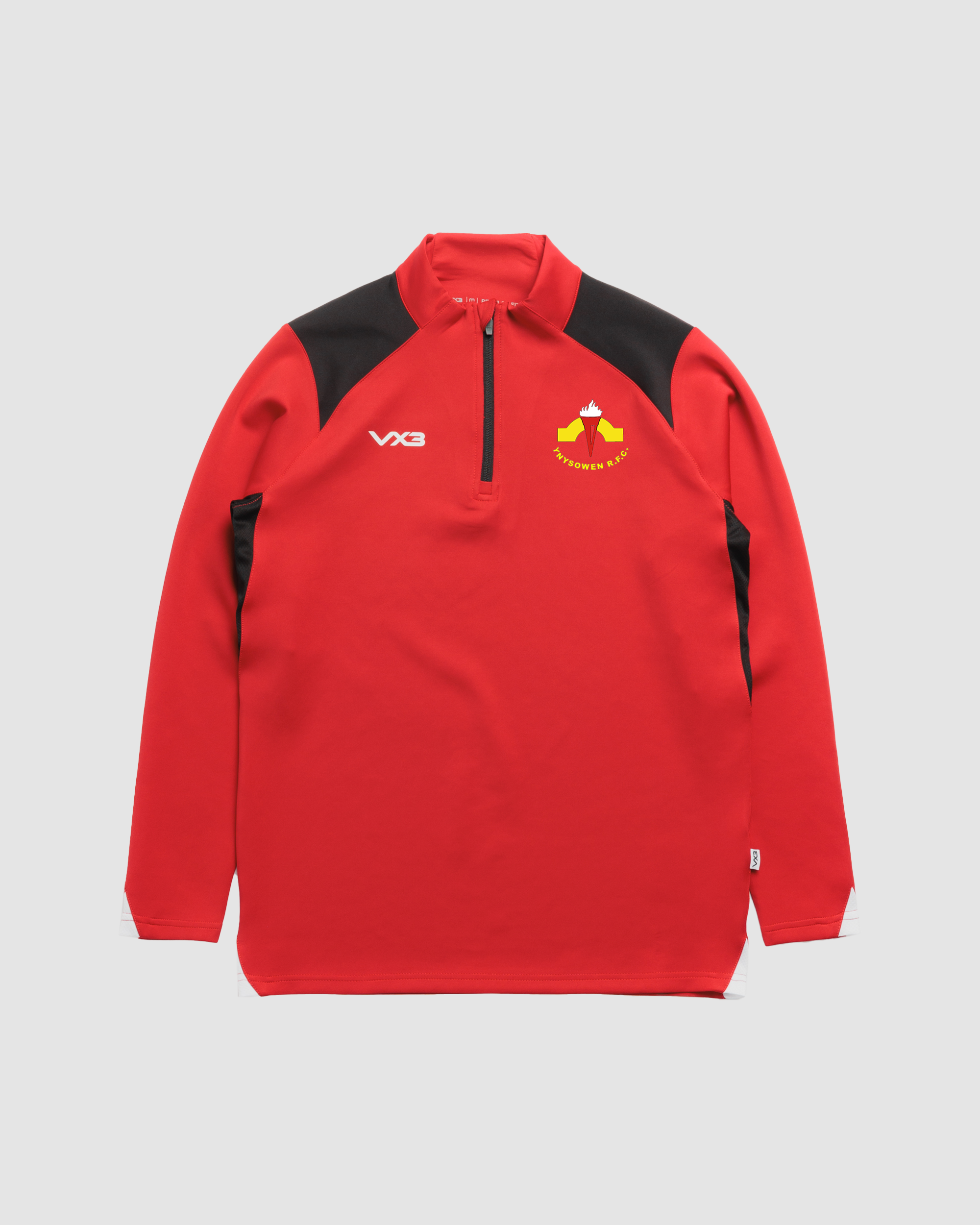 Ynysowen RFC Red Vertex Youth Quarter Zip