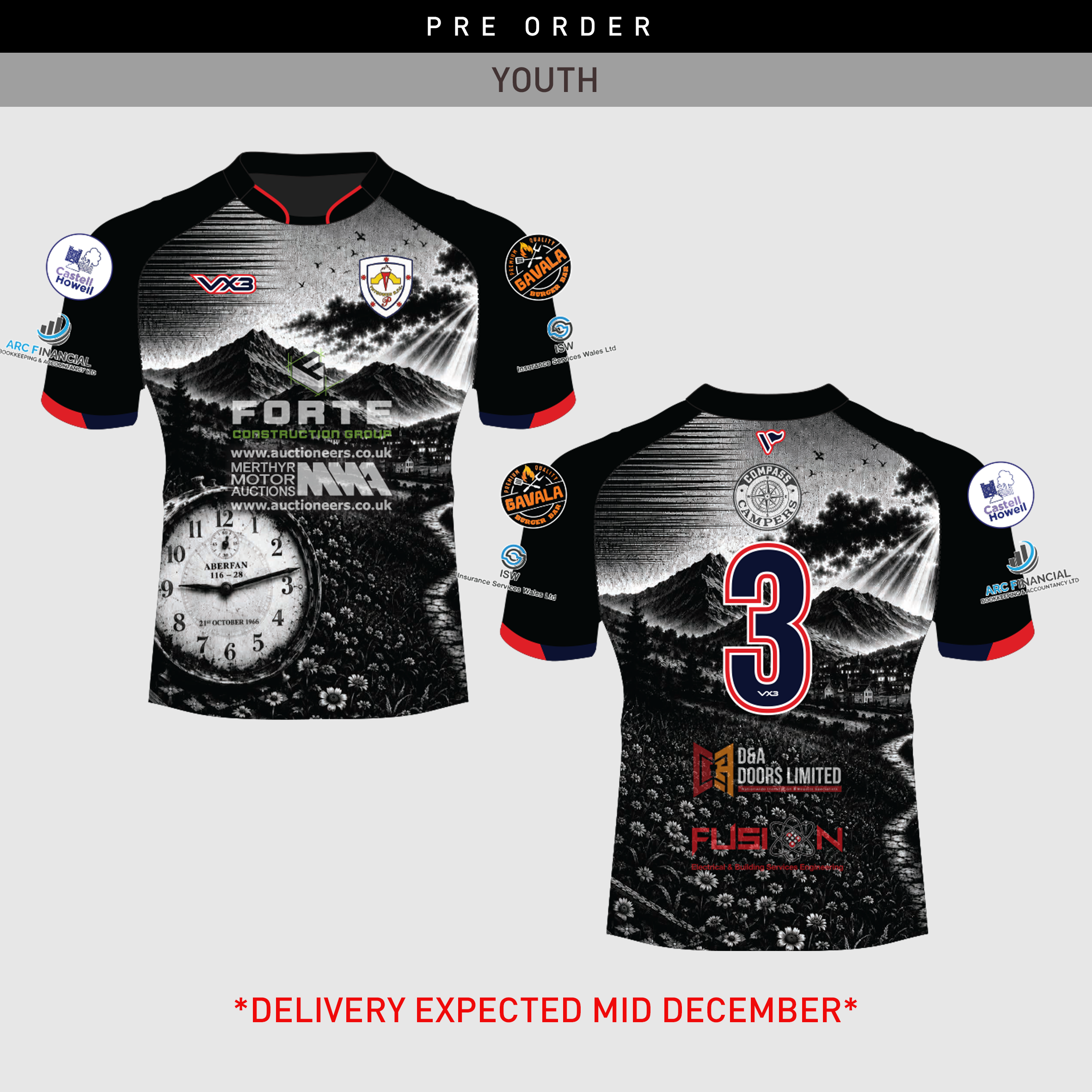 Ynysowen RFC 26/27 Youth Commemorative Rugby Shirt