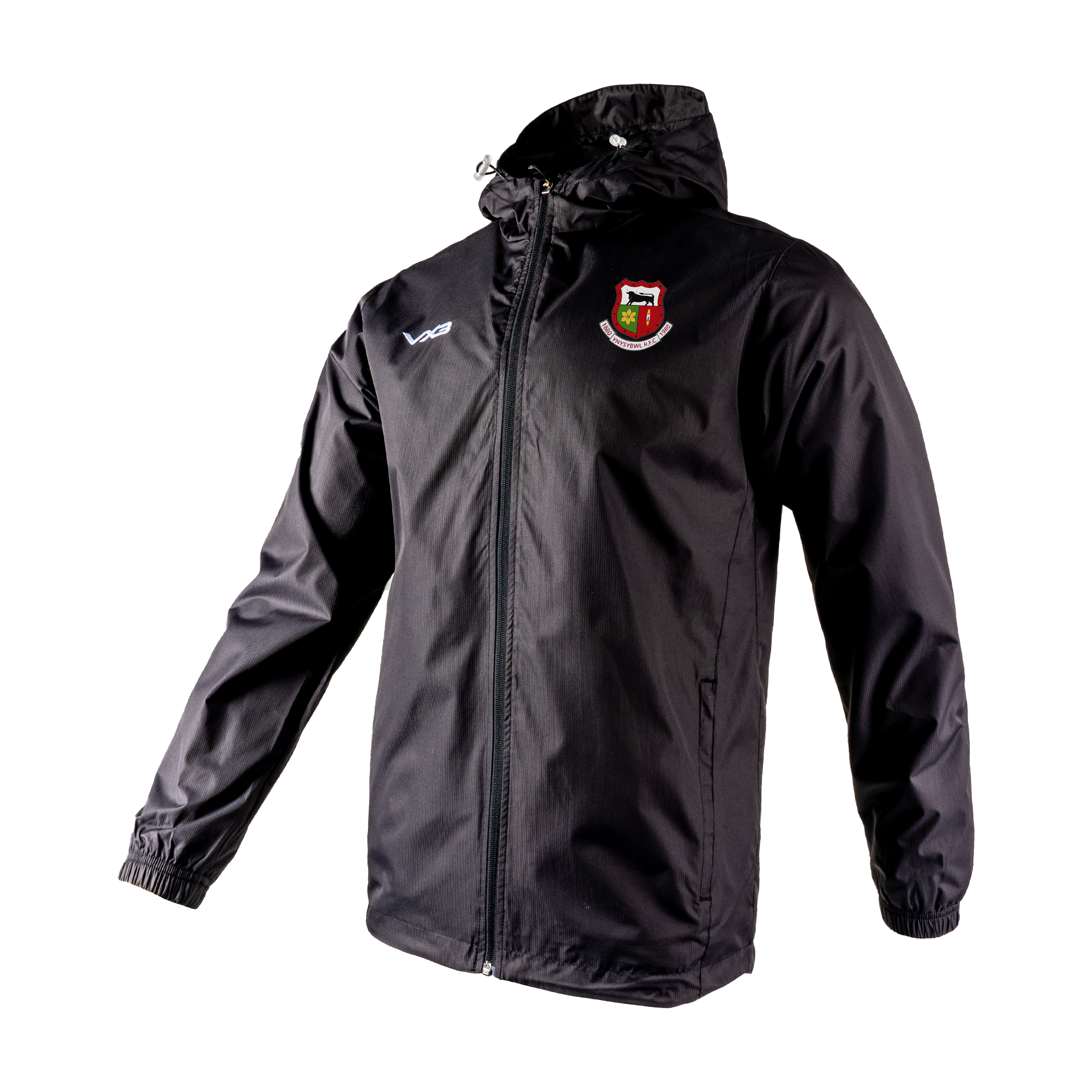 Ynysybwl RFC Black Primus Youth Rain Jacket