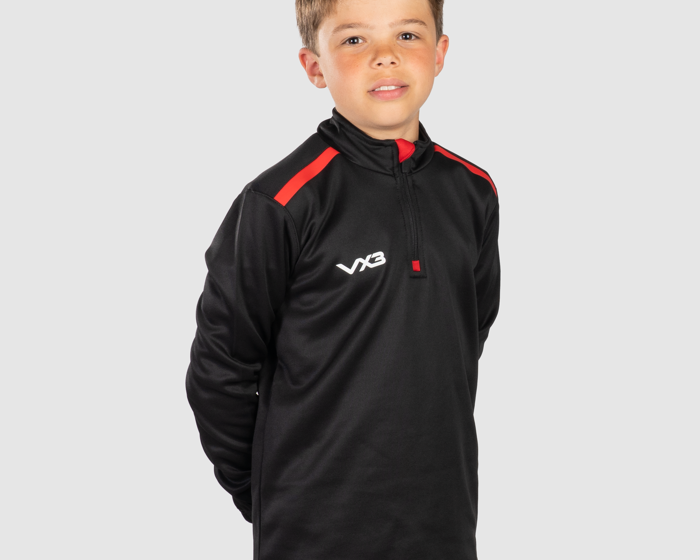 YouthFortis1_4ZipBlackRedFront.png