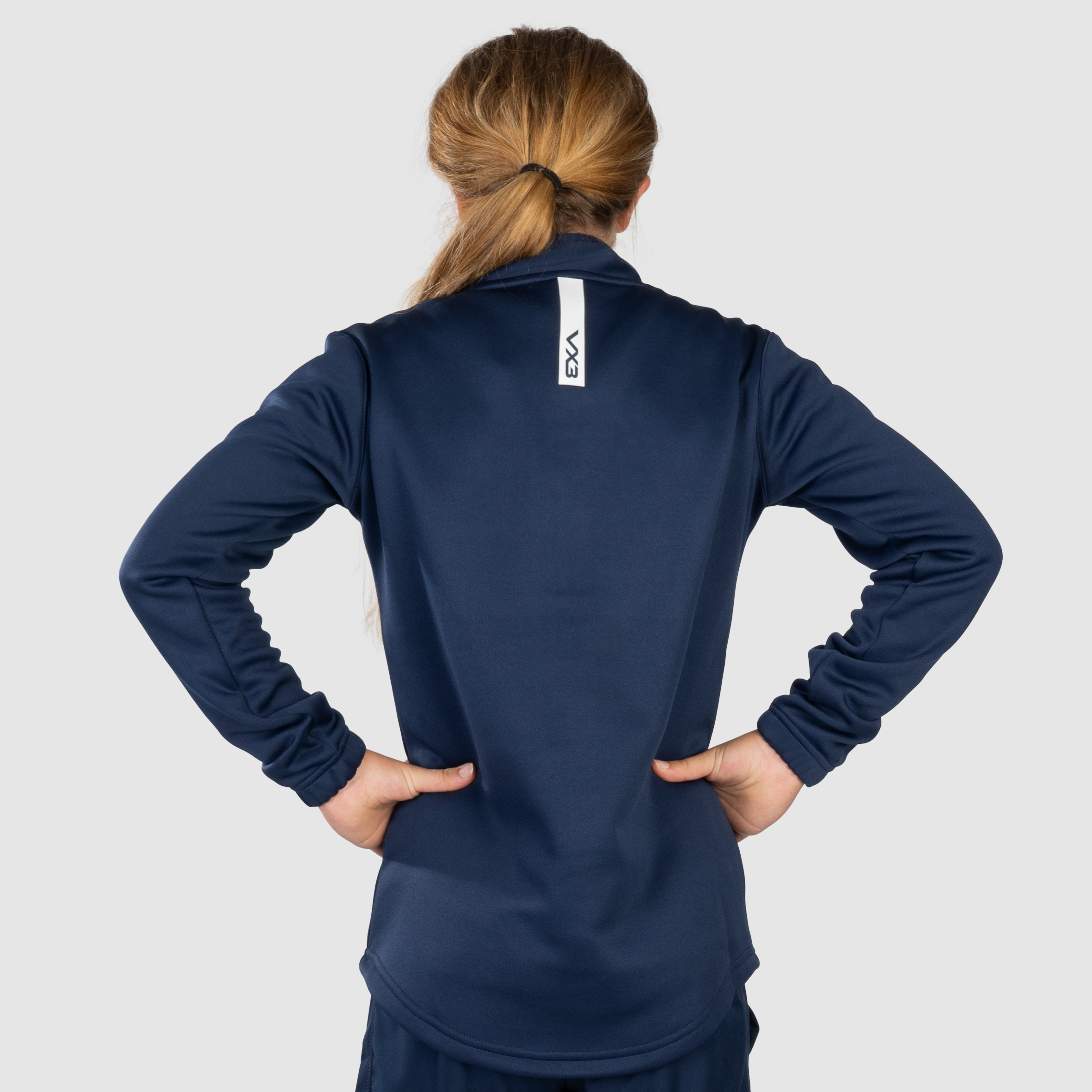 Fortis Youth Quarter Zip Sweat Navy/White