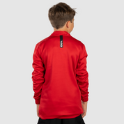 Fortis Youth Quarter Zip Sweat Red/Black