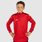 Fortis Youth Quarter Zip Sweat Red/Black