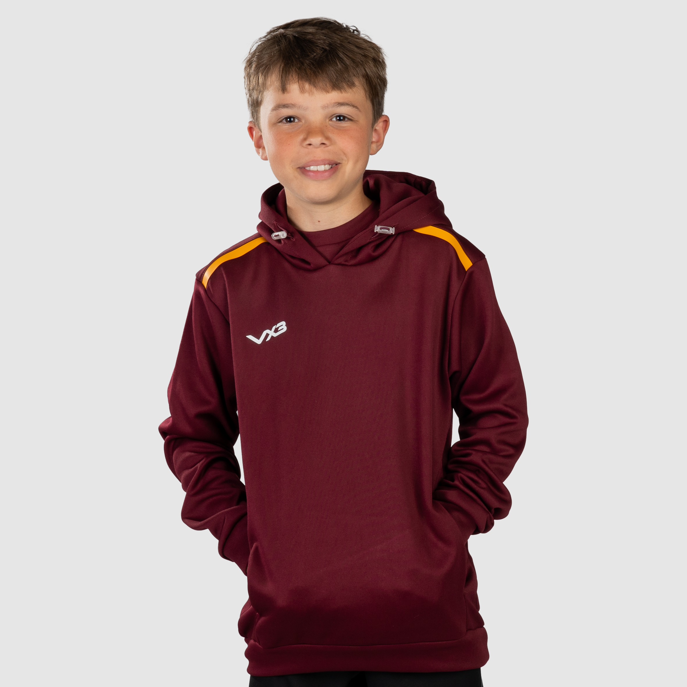 Fortis Youth Hoodie Maroon/Amber