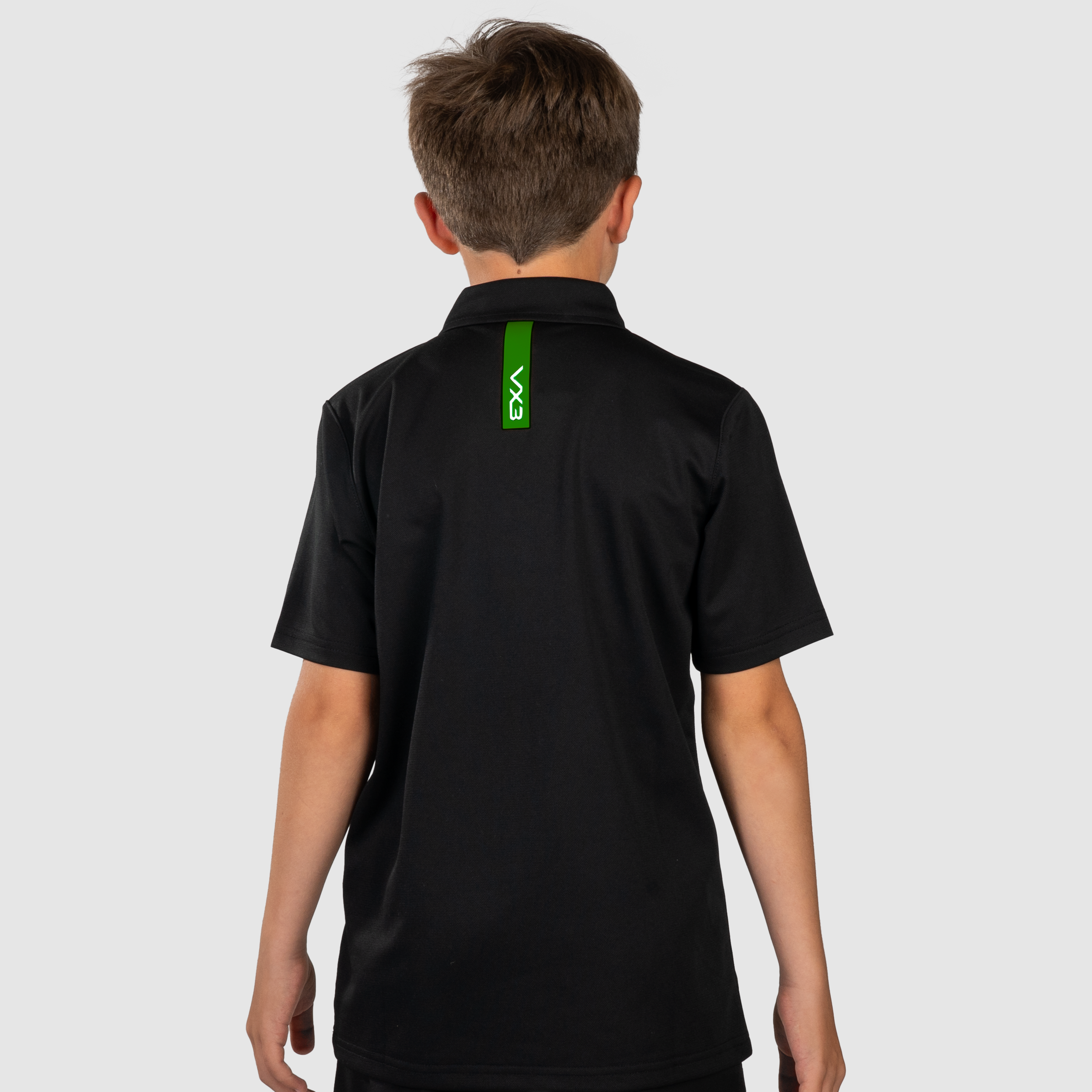 Fortis Youth Polo Black/Emerald