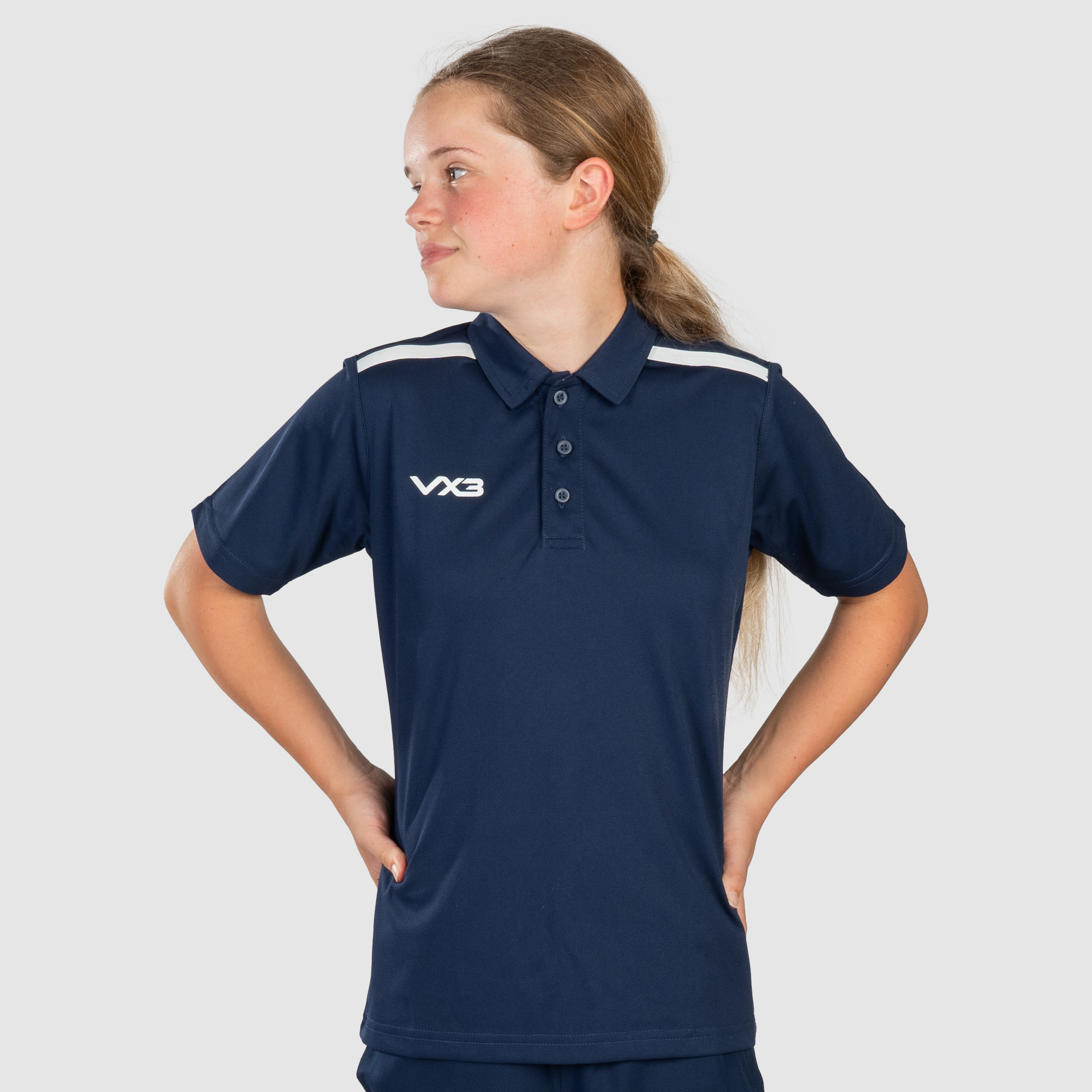 Fortis Youth Polo Navy/White