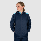 Fortis Youth Full Zip Rain Jacket Navy/Sky