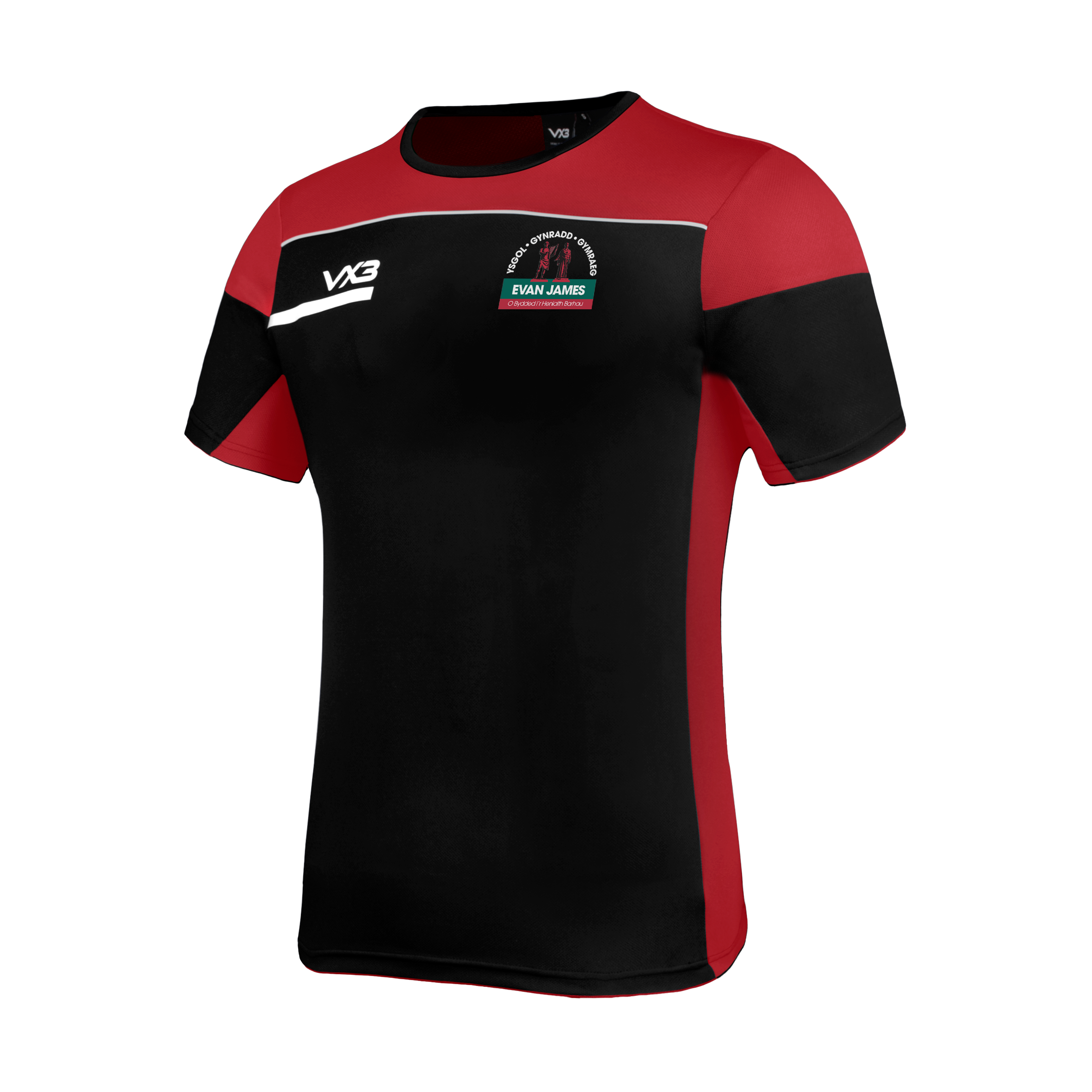 YsgolEvanJamesOpusTeeBlackRed.png