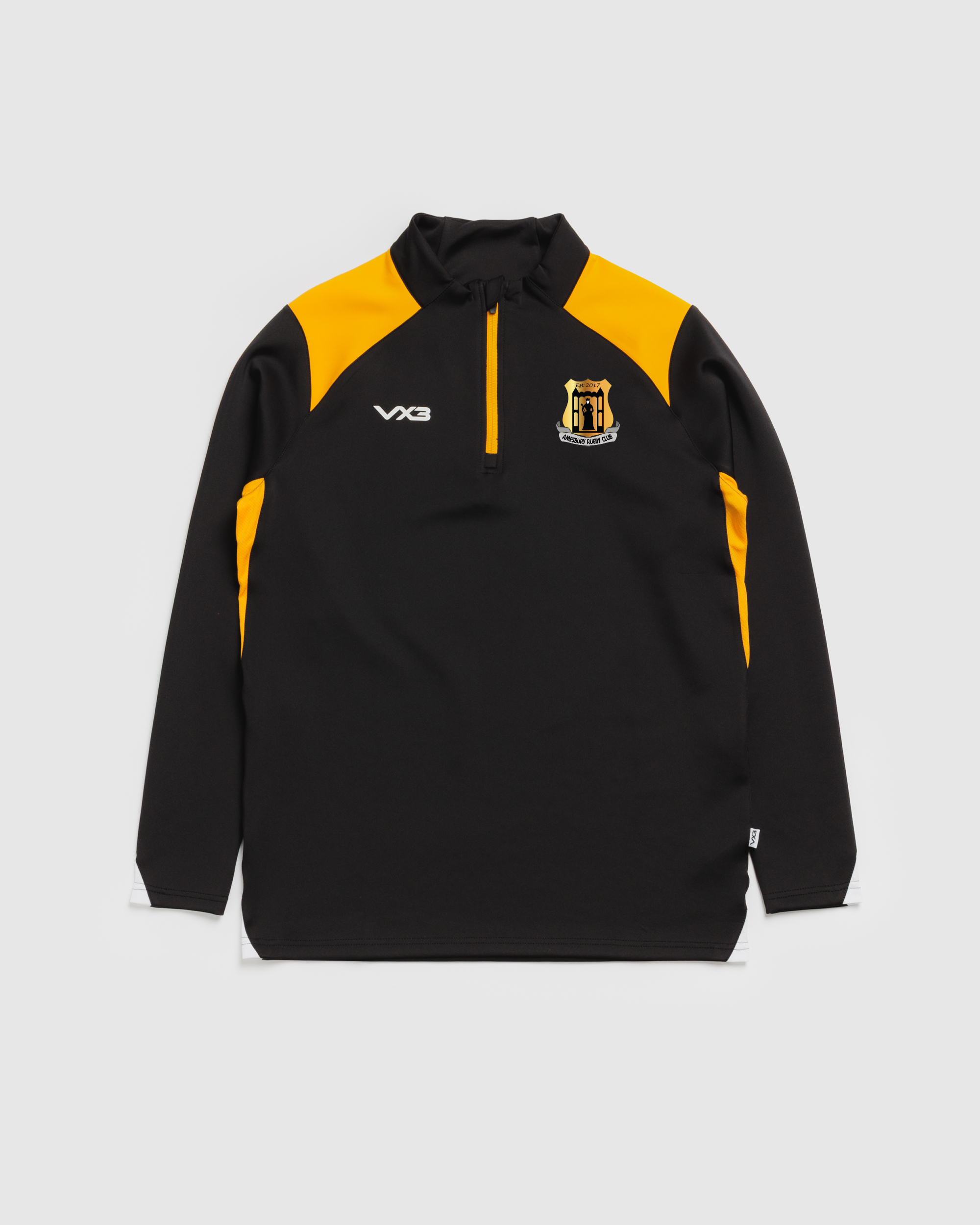 Amesbury RFC Vertex Quarter Zip -Black/Amber/White