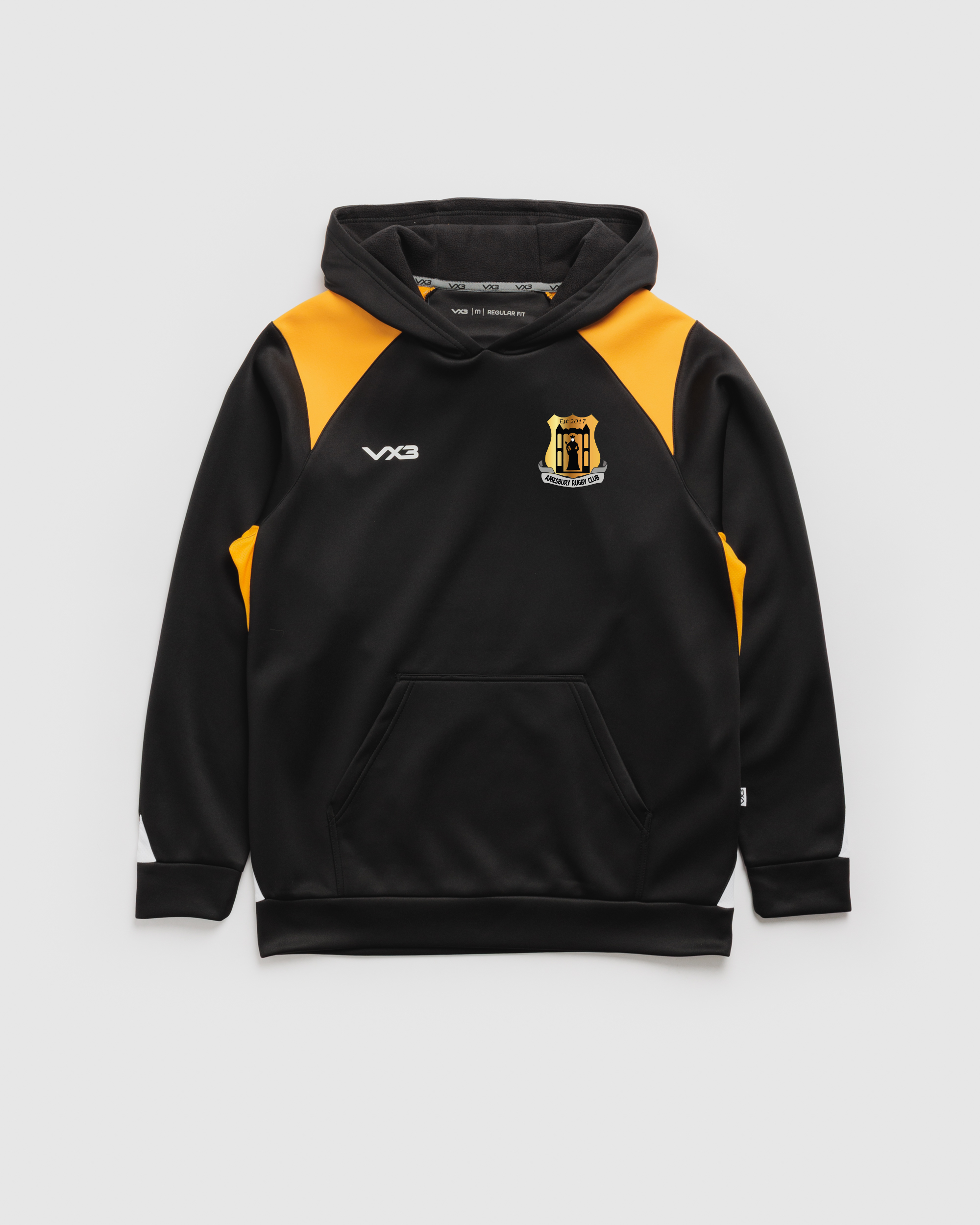 Amesbury RFC Vertex Youth Hoodie -Black/Amber/White