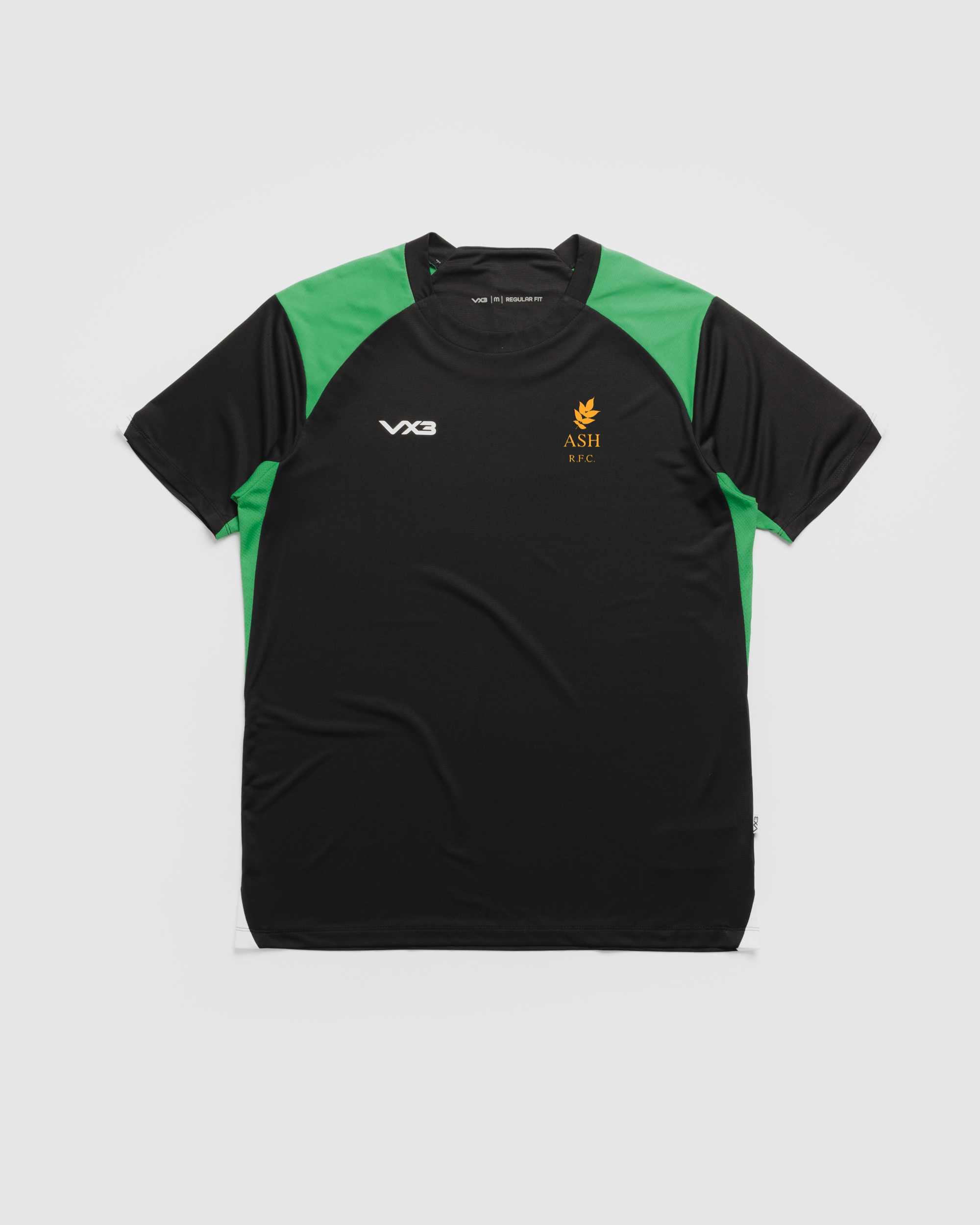 Ash RFC Vertex Tee -Black/Emerald/White