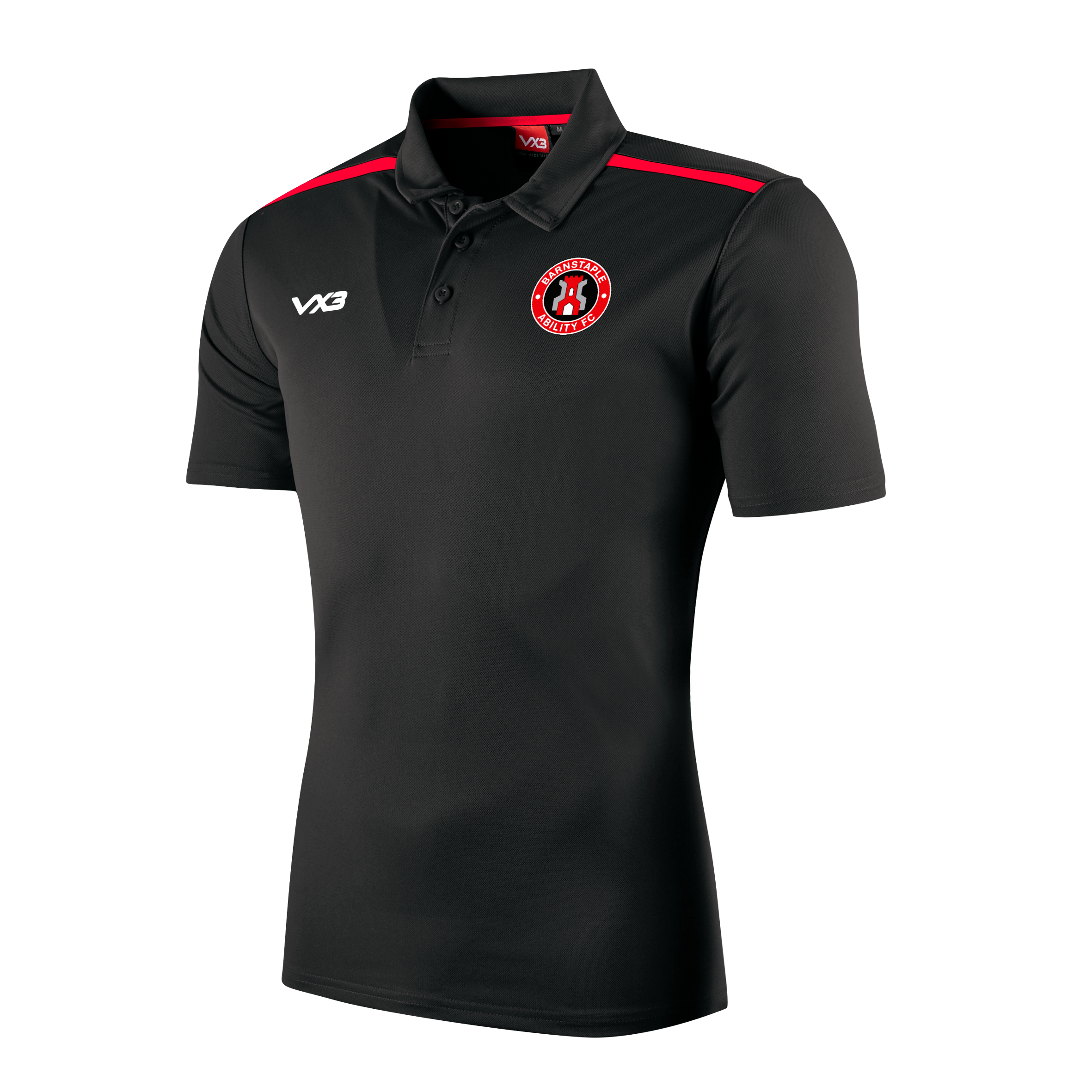 Barnstaple Ability FC Black Fortis Youth Polo