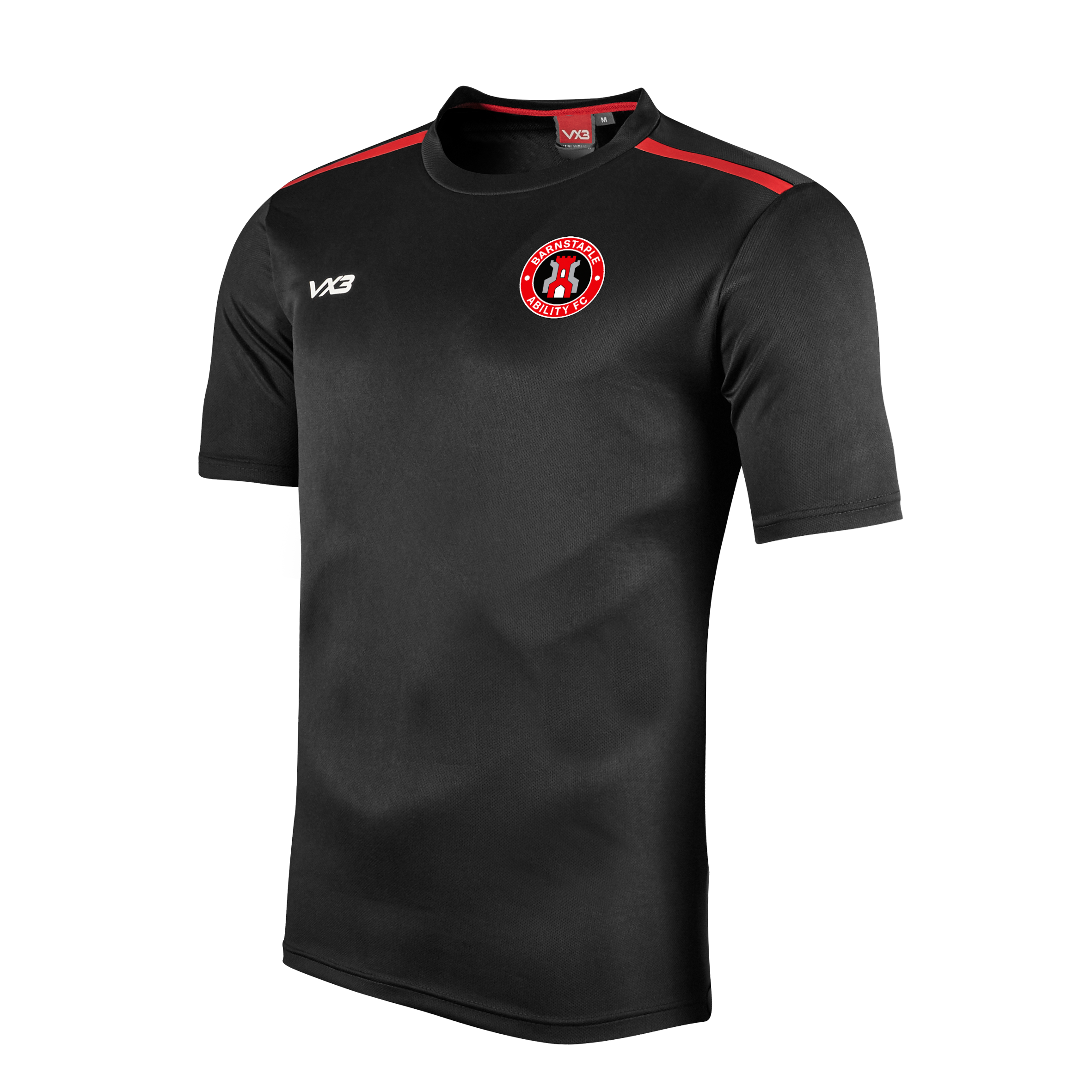 Barnstaple Ability FC Black Fortis Youth Tee