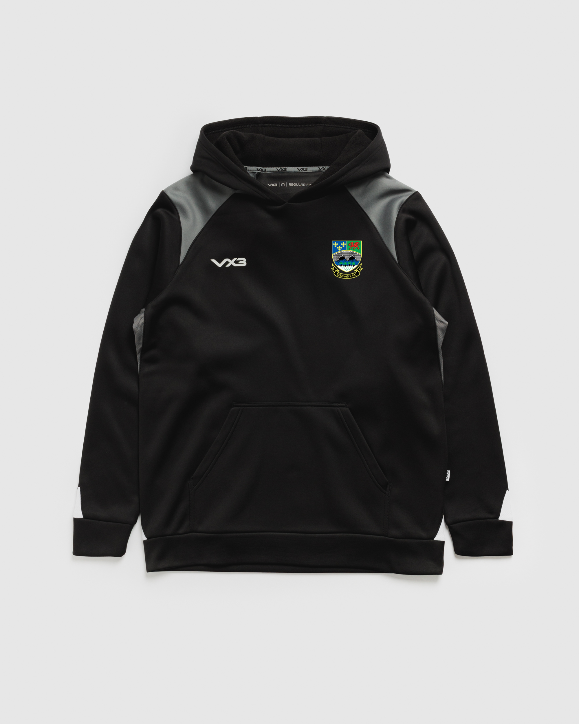 Bedwas RFC Vertex Hoodie -Black/Grey/White