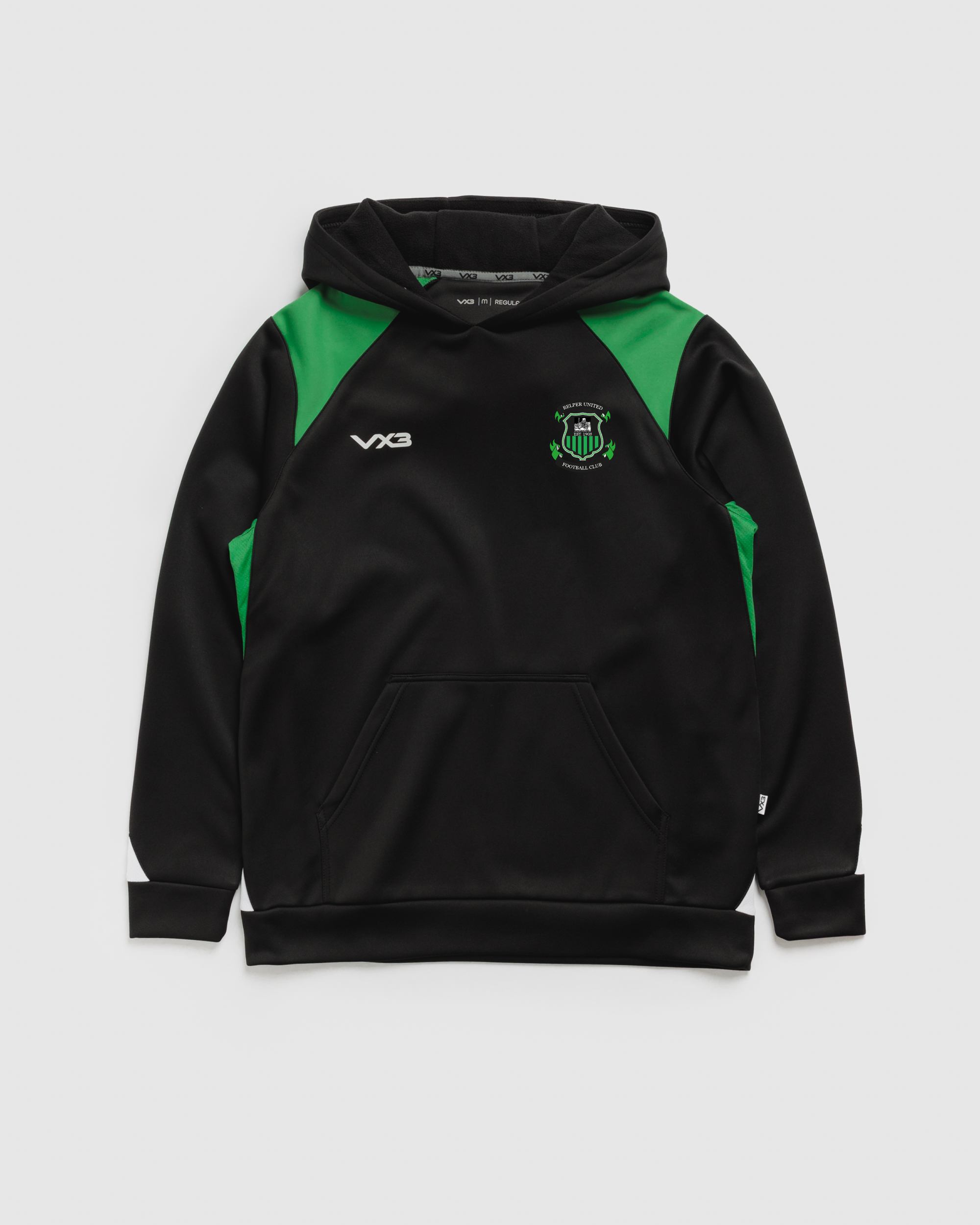 Belper United FC Vertex Youth Hoodie -Black/Emerald/White