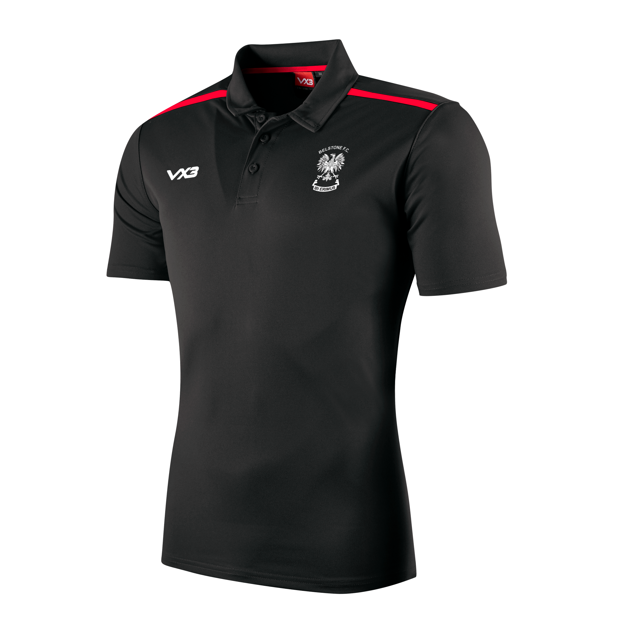 Belstone FC Fortis Polo Black/Red