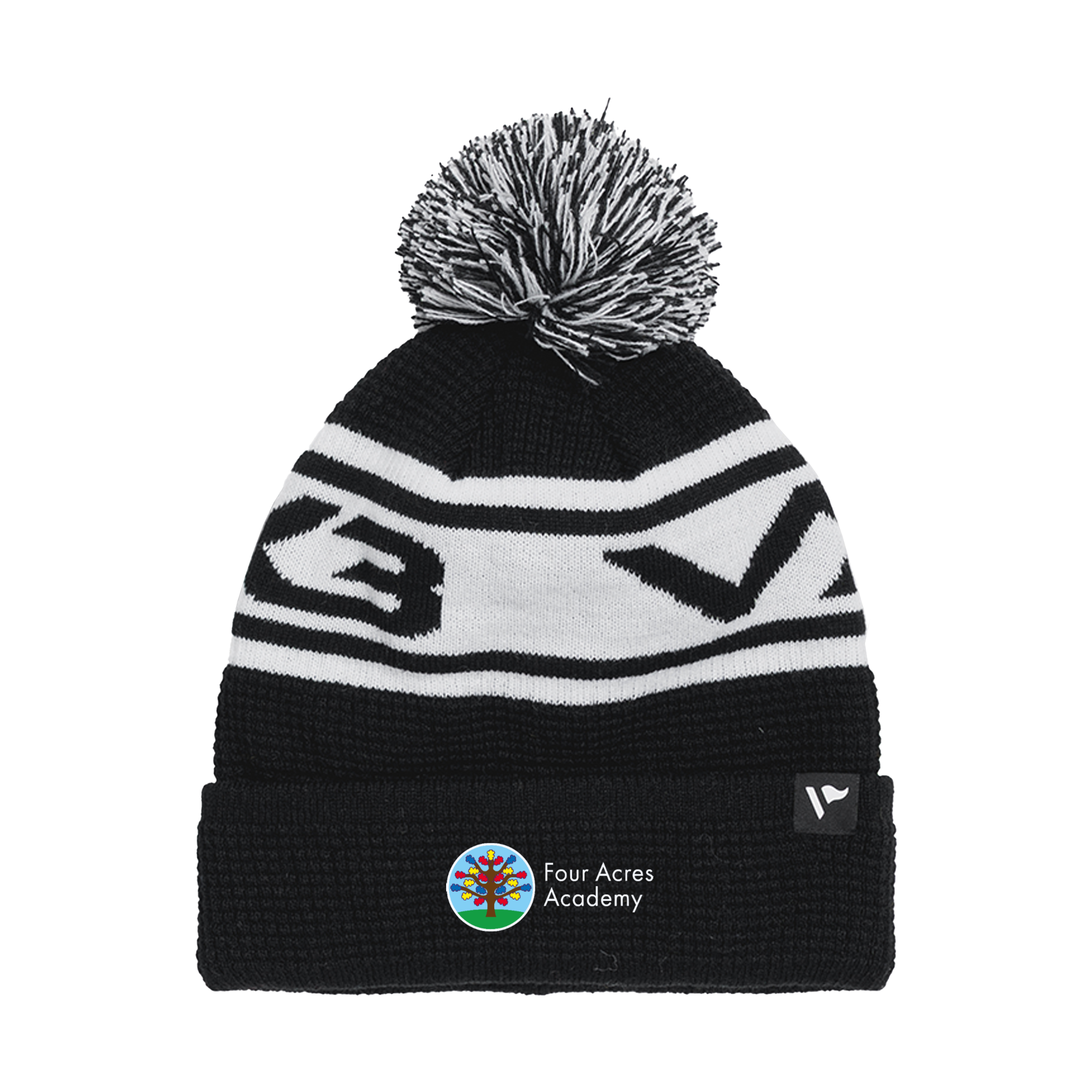 Four Acres Academy Waffle Knit Bobble Hat -