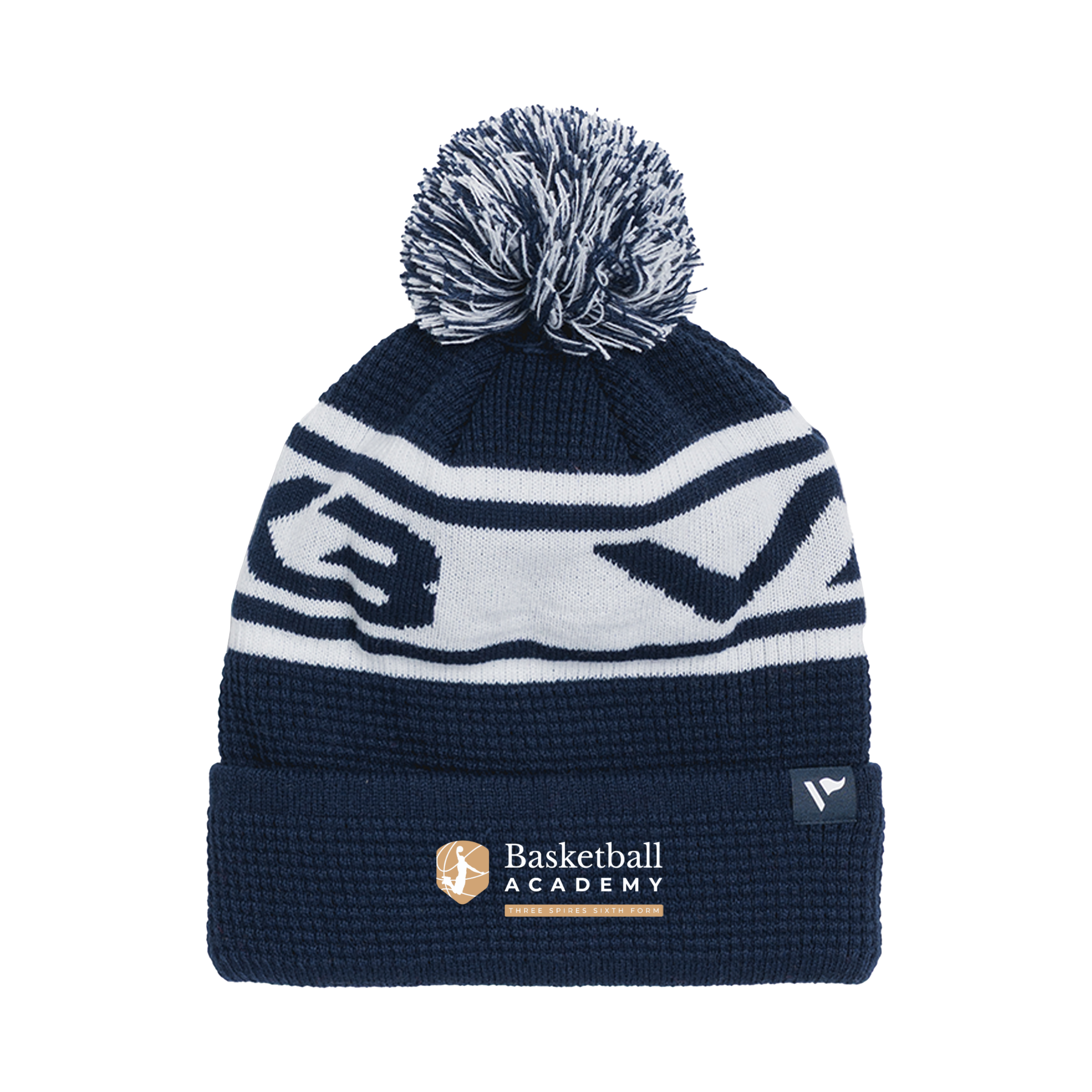 Three Spires Trust Basketball Academy Waffle Knit Bobble Hat -