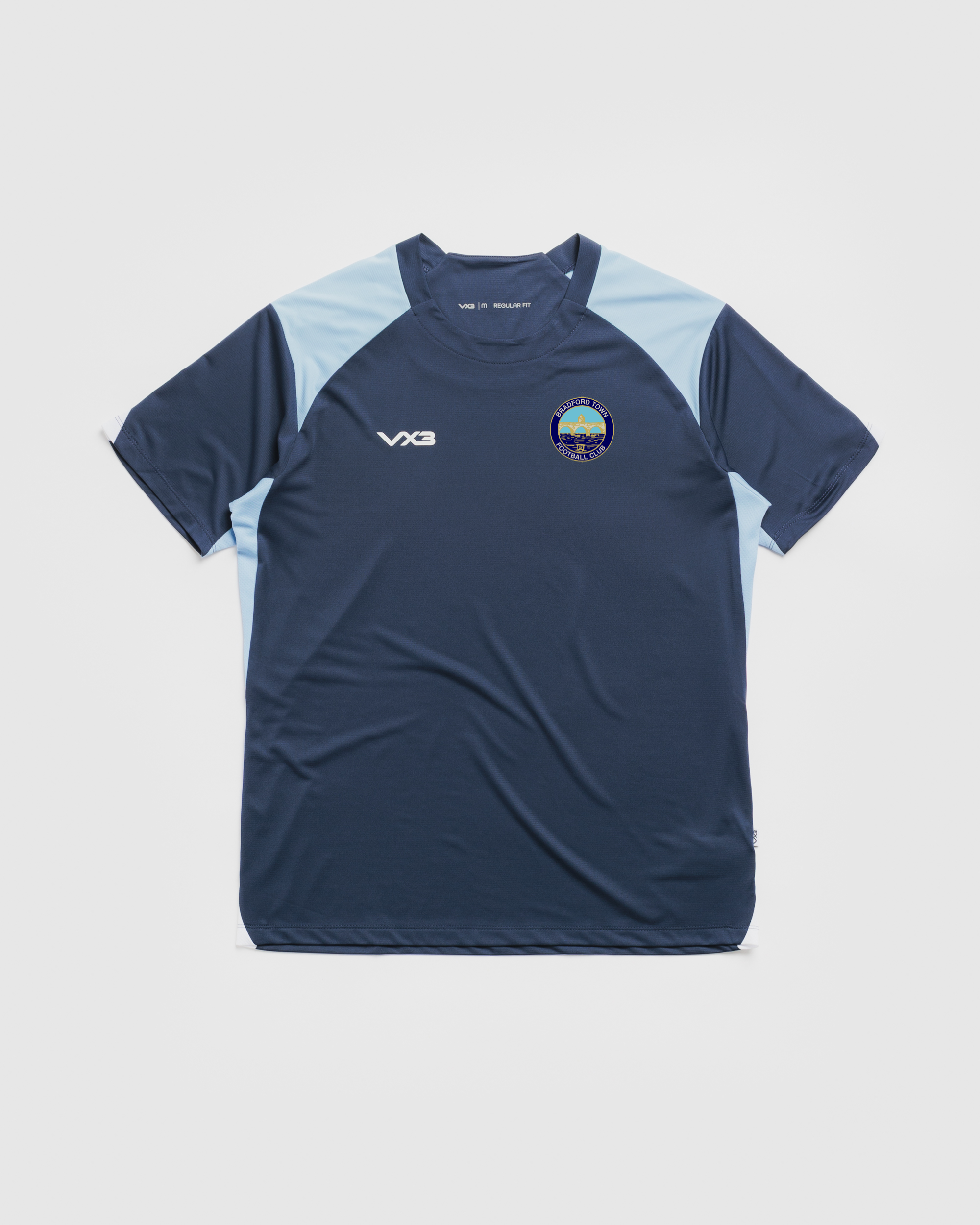 Bradford Town FC Vertex Tee -Navy/Sky/White