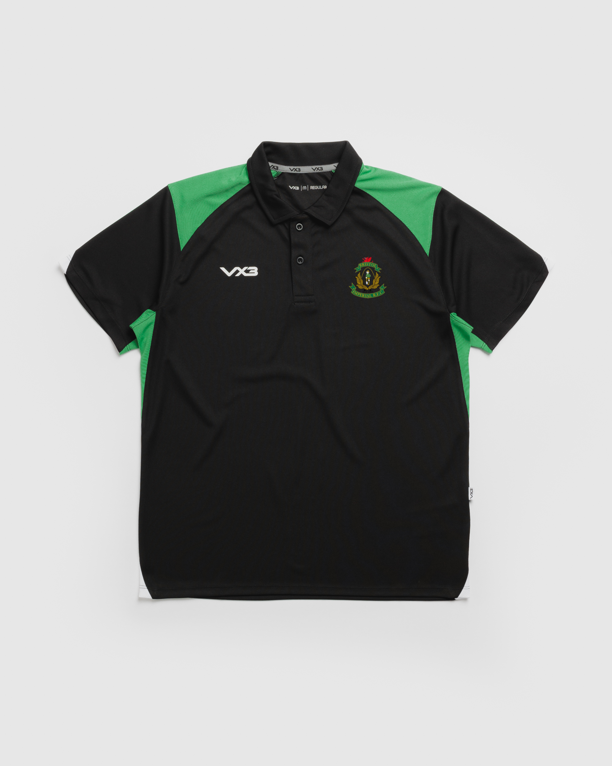 Bristol Imperial RFC Vertex Polo -Black/Emerald/White