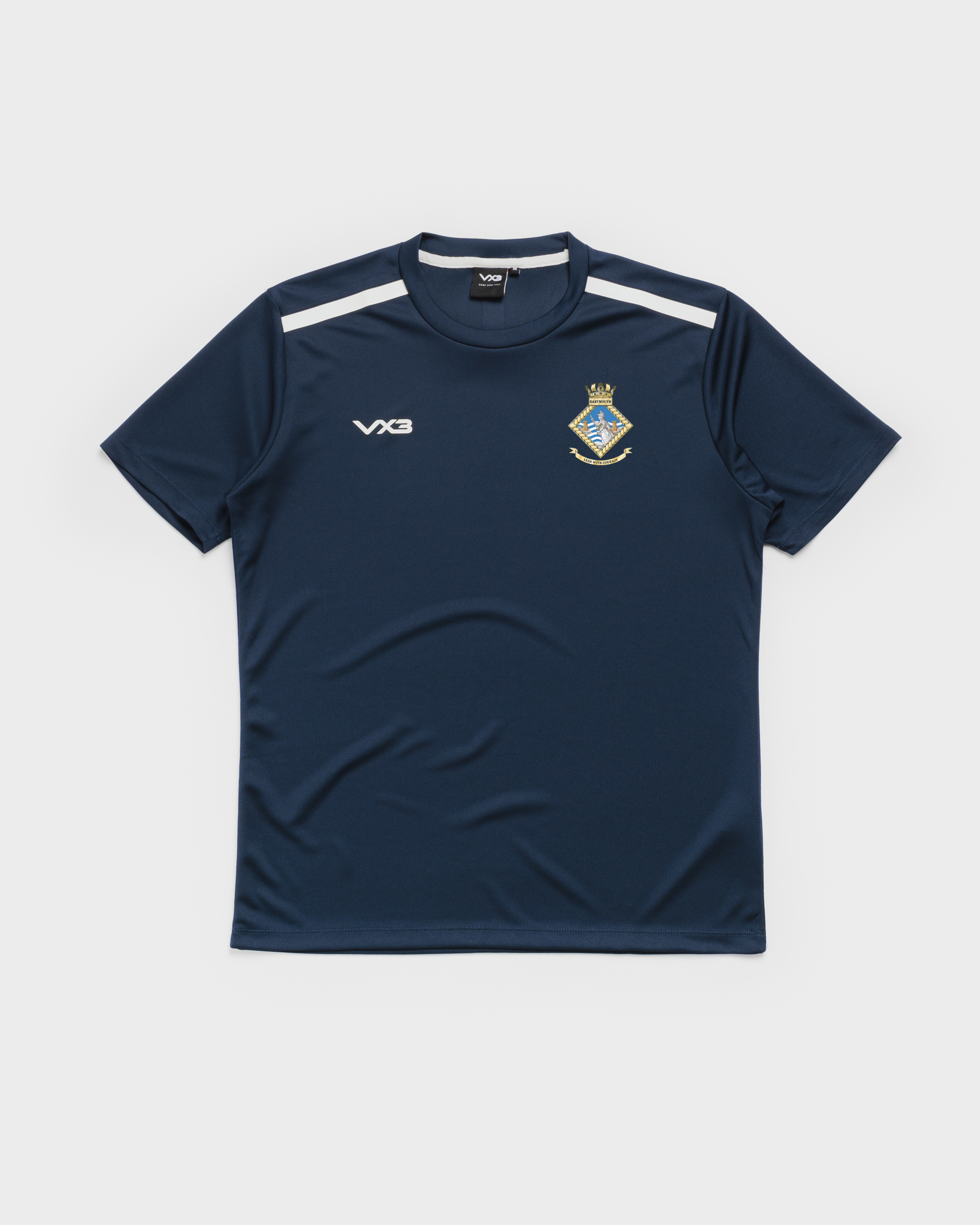 Britannia Royal Naval College Fortis Tee - Navy/White