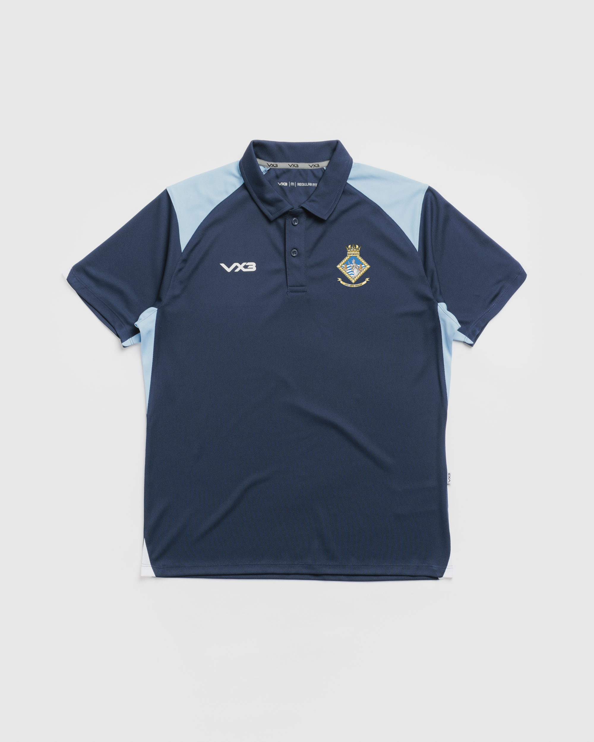 Britannia Royal Naval College Vertex Polo -Navy/Sky/White