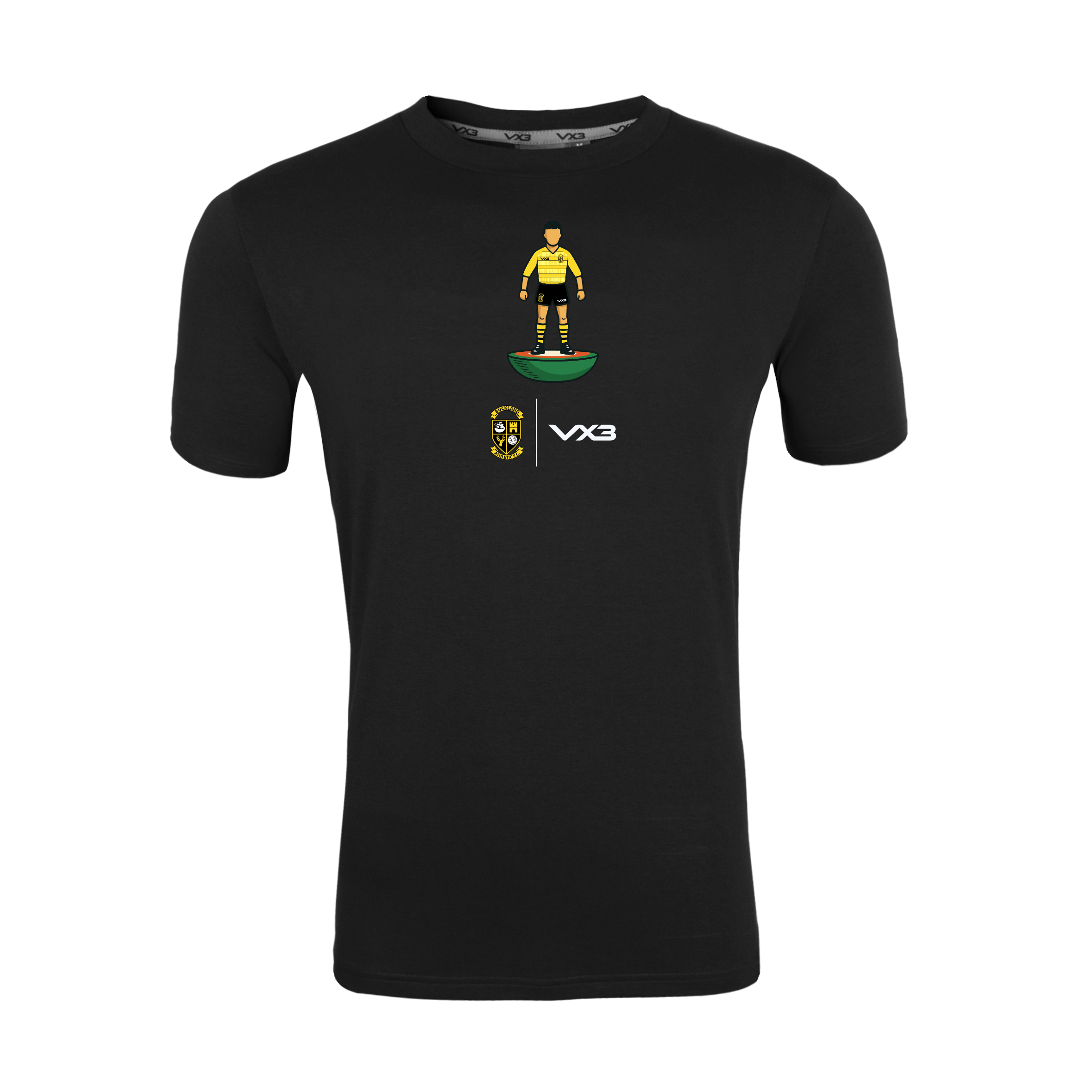 Buckland Athletic Football Club Black Subbuteo Invicta Tee