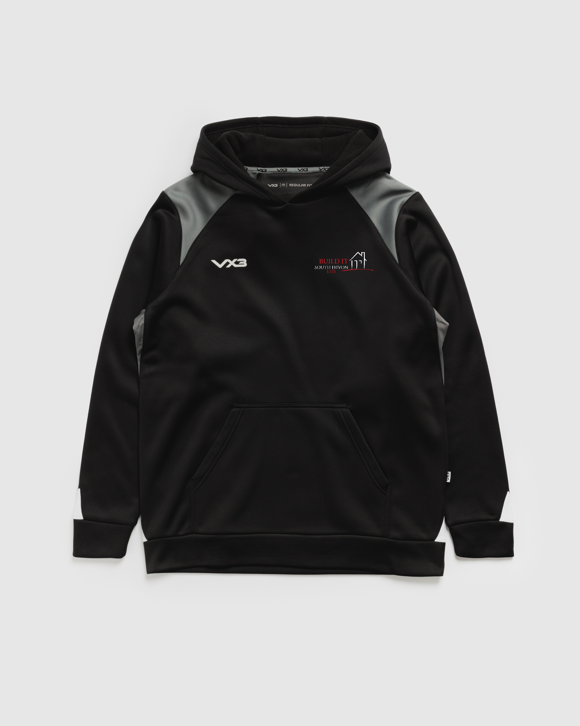 Build It South Devon Vertex Hoodie -Black/Grey/White
