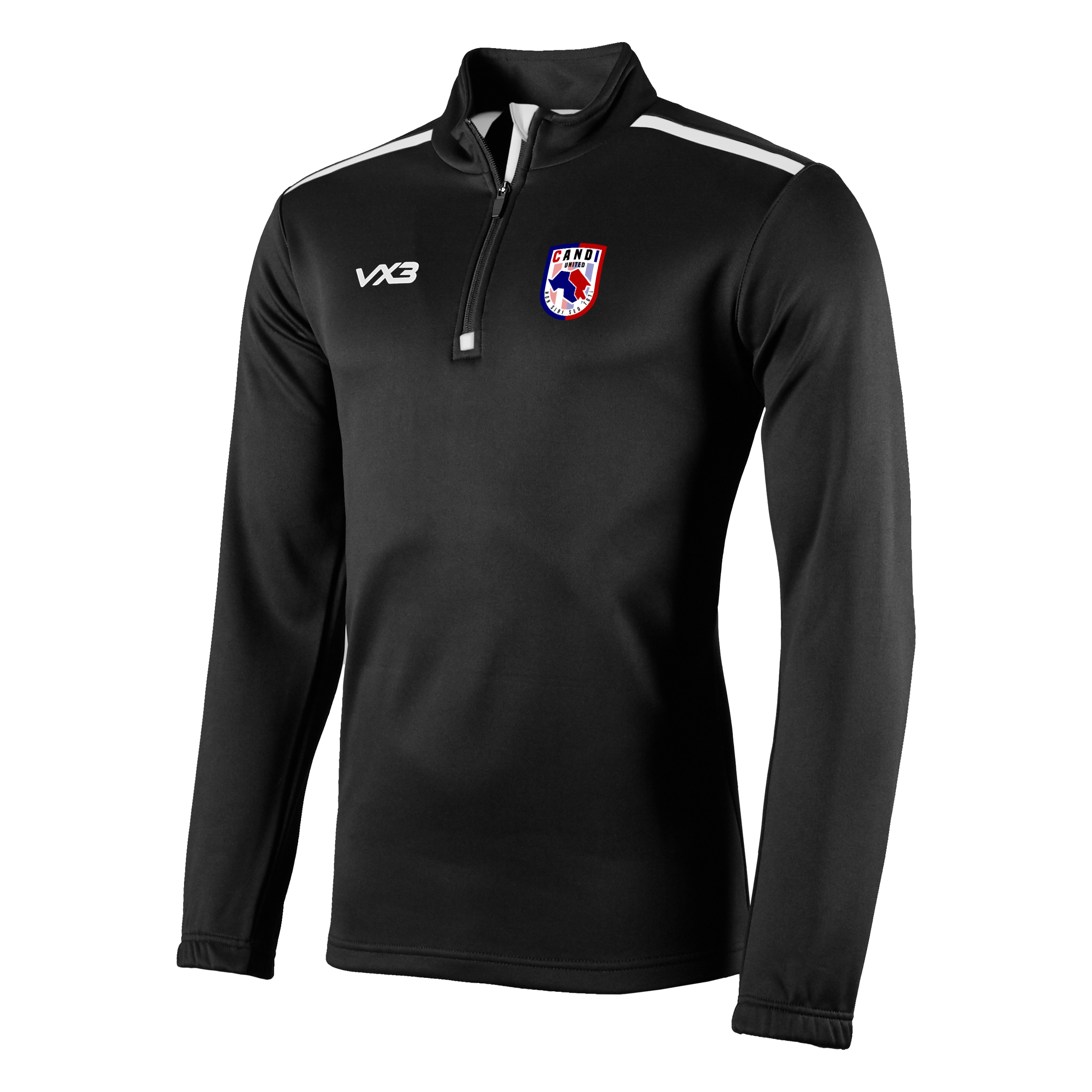 Camden & Islington United FC Fortis Youth Quarter Zip Sweat Black/White