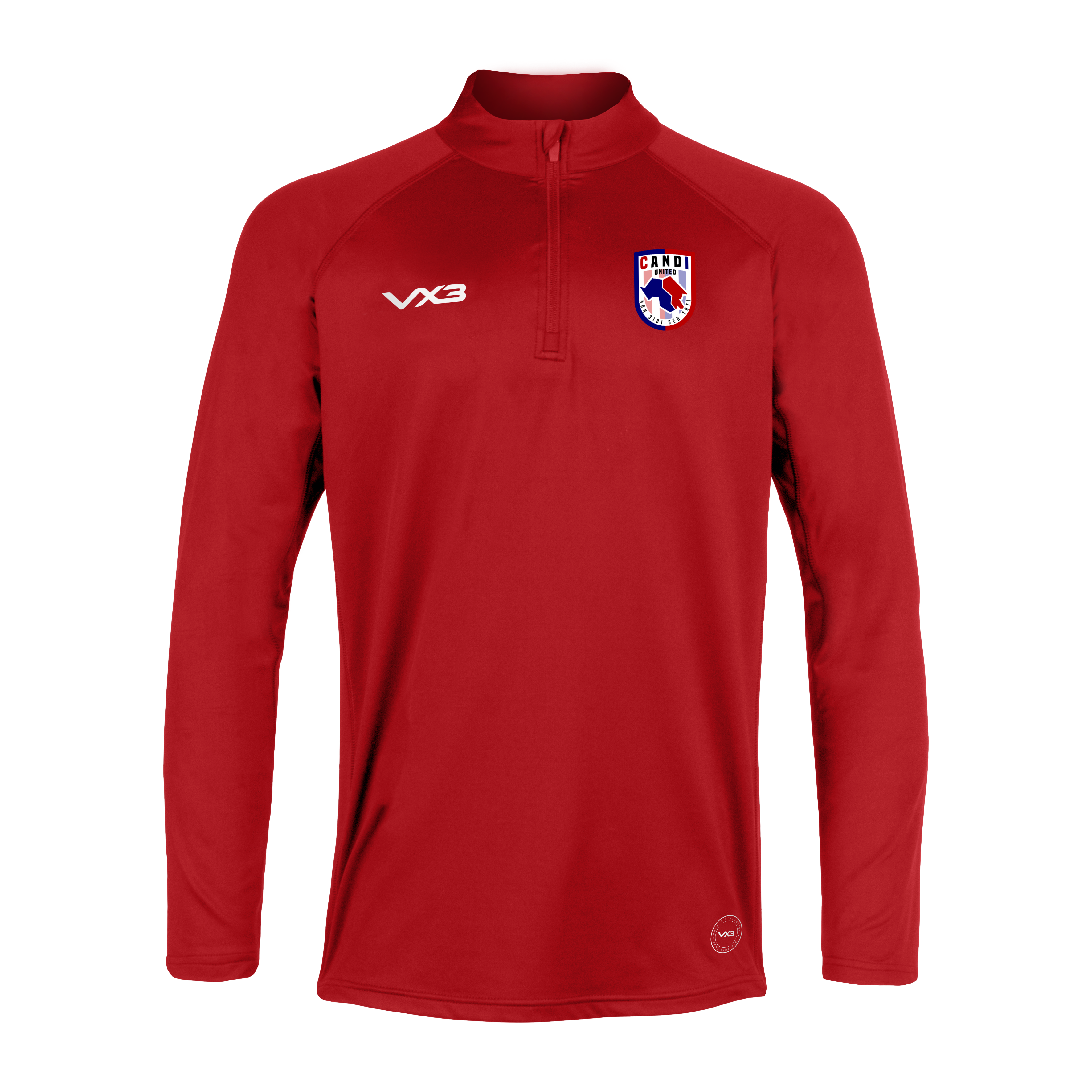 Camden & Islington United FC Primus Youth Quarter Zip Red
