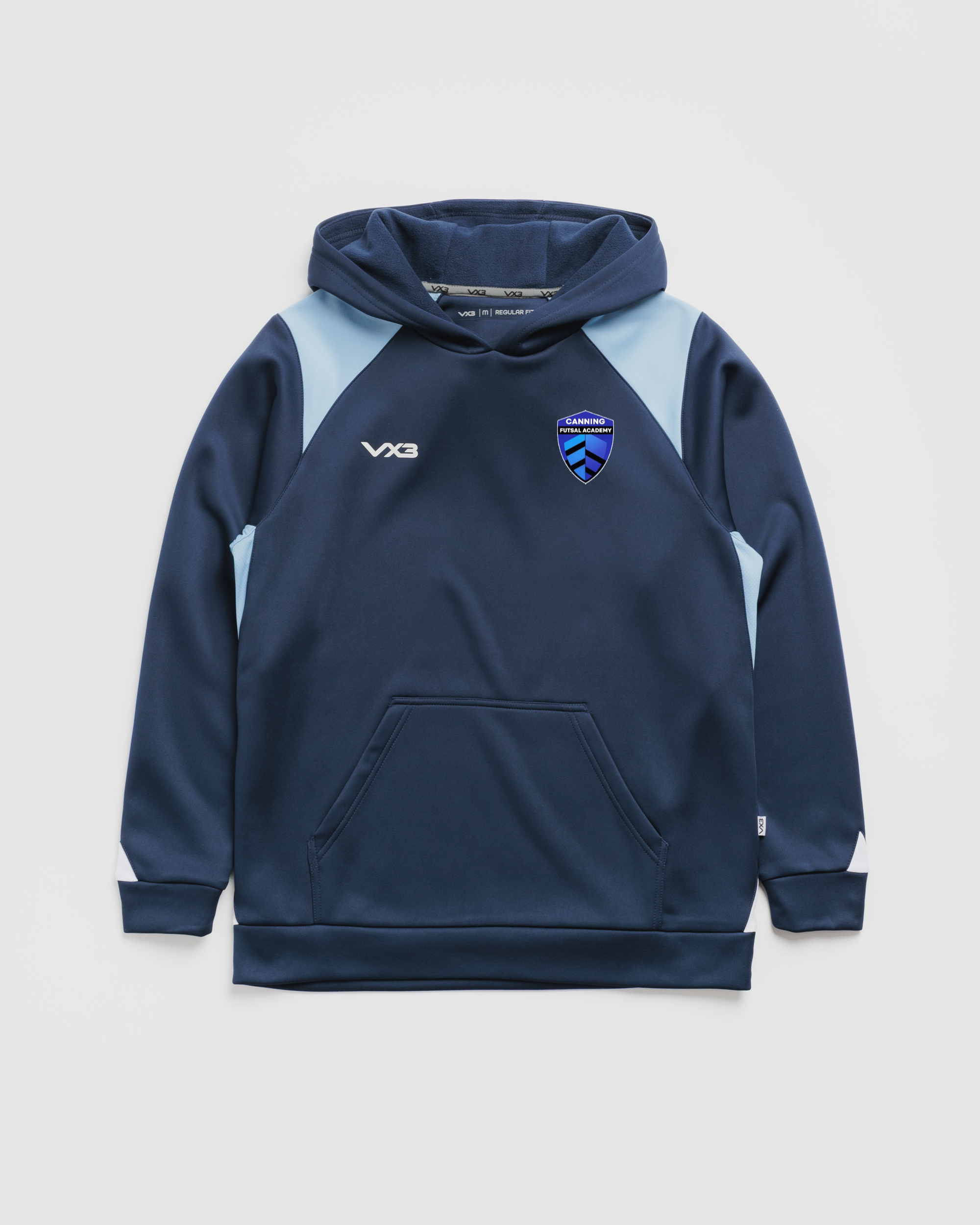 Canning Futsal Academy  Vertex Youth Hoodie -Navy/Sky/White