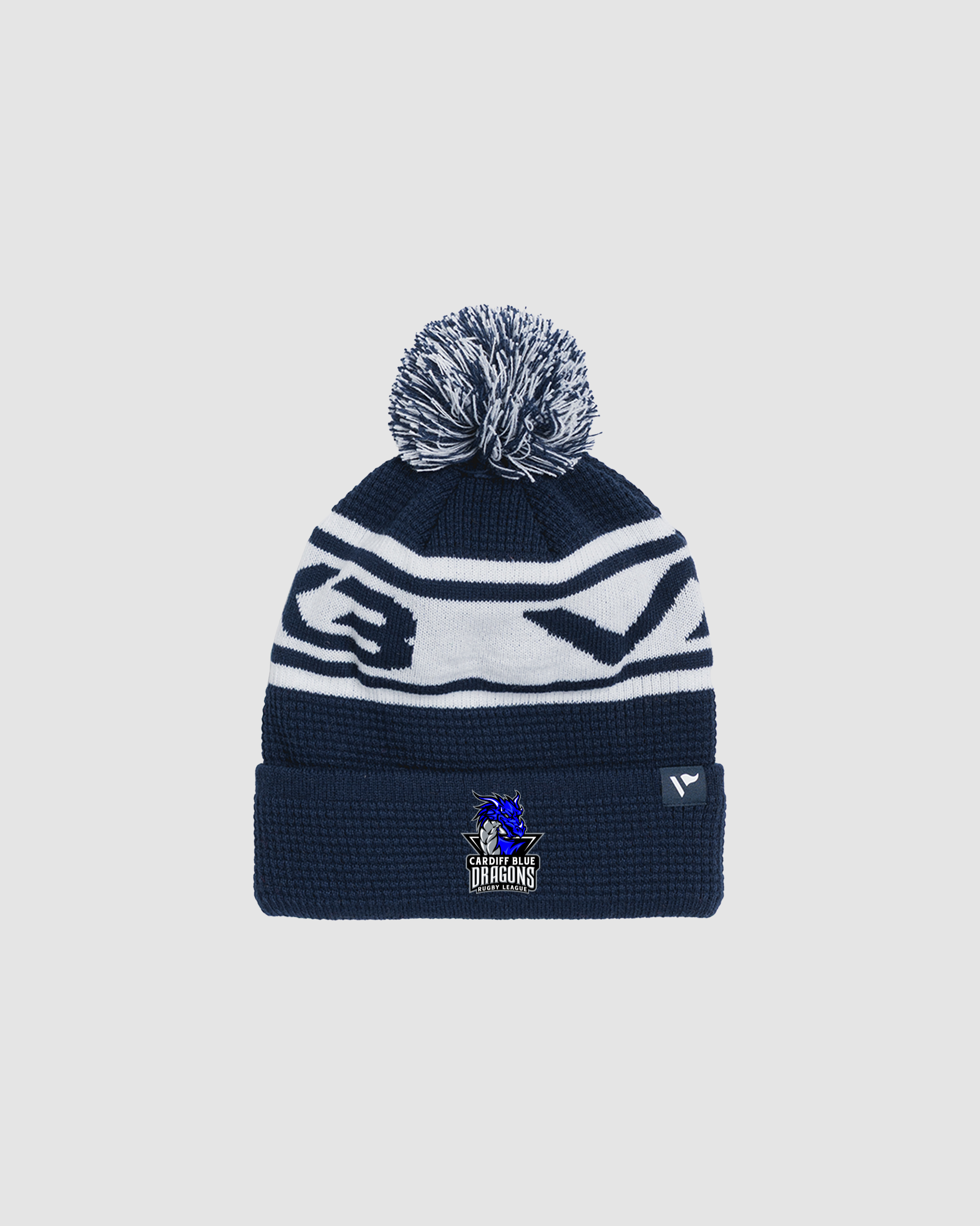 Cardiff Blue Dragons RL Waffle Knit Bobble Hat -