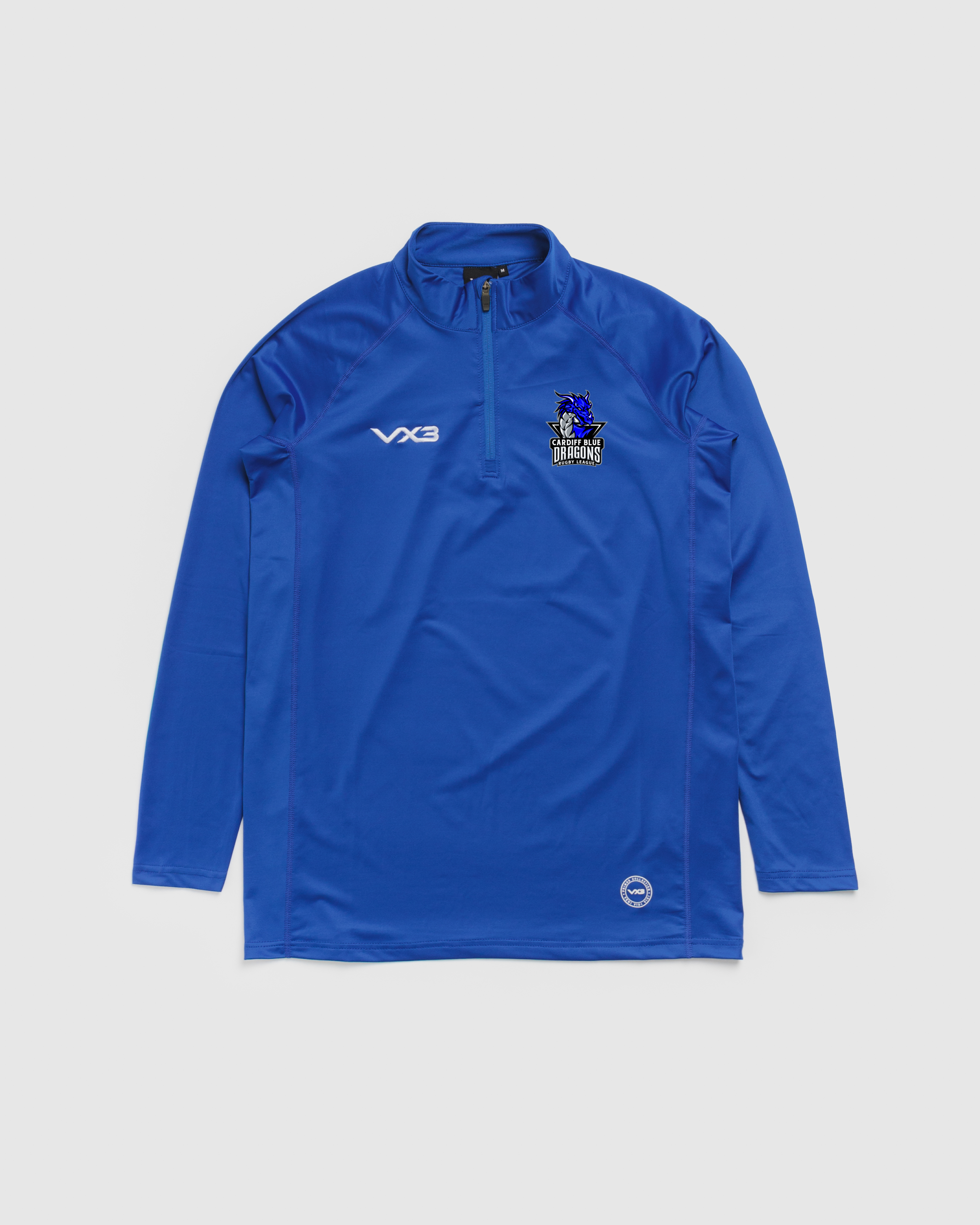 Cardiff Blue Dragons RL Primus Youth Quarter Zip Royal