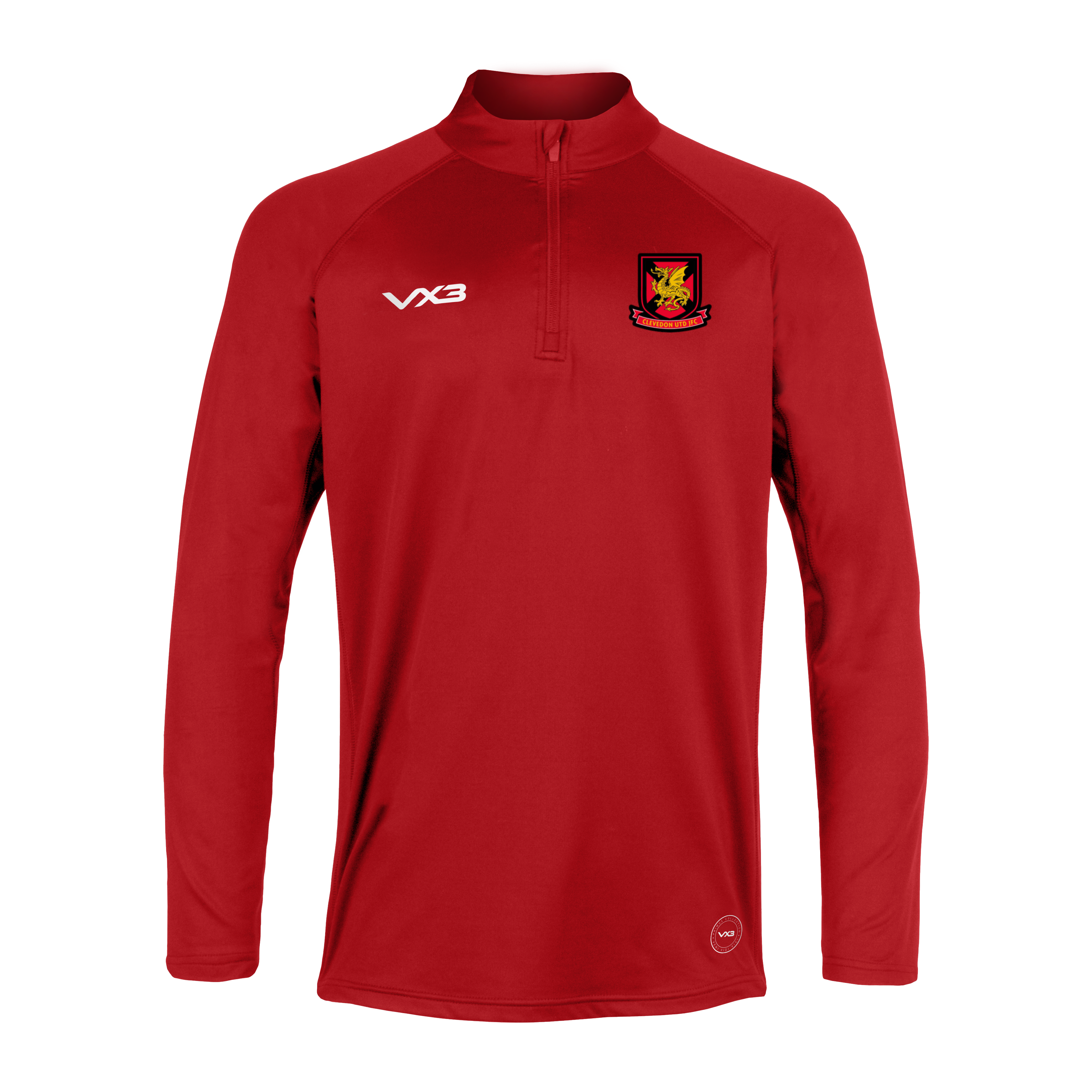 Clevedon United Juniors Primus Youth Quarter Zip Red