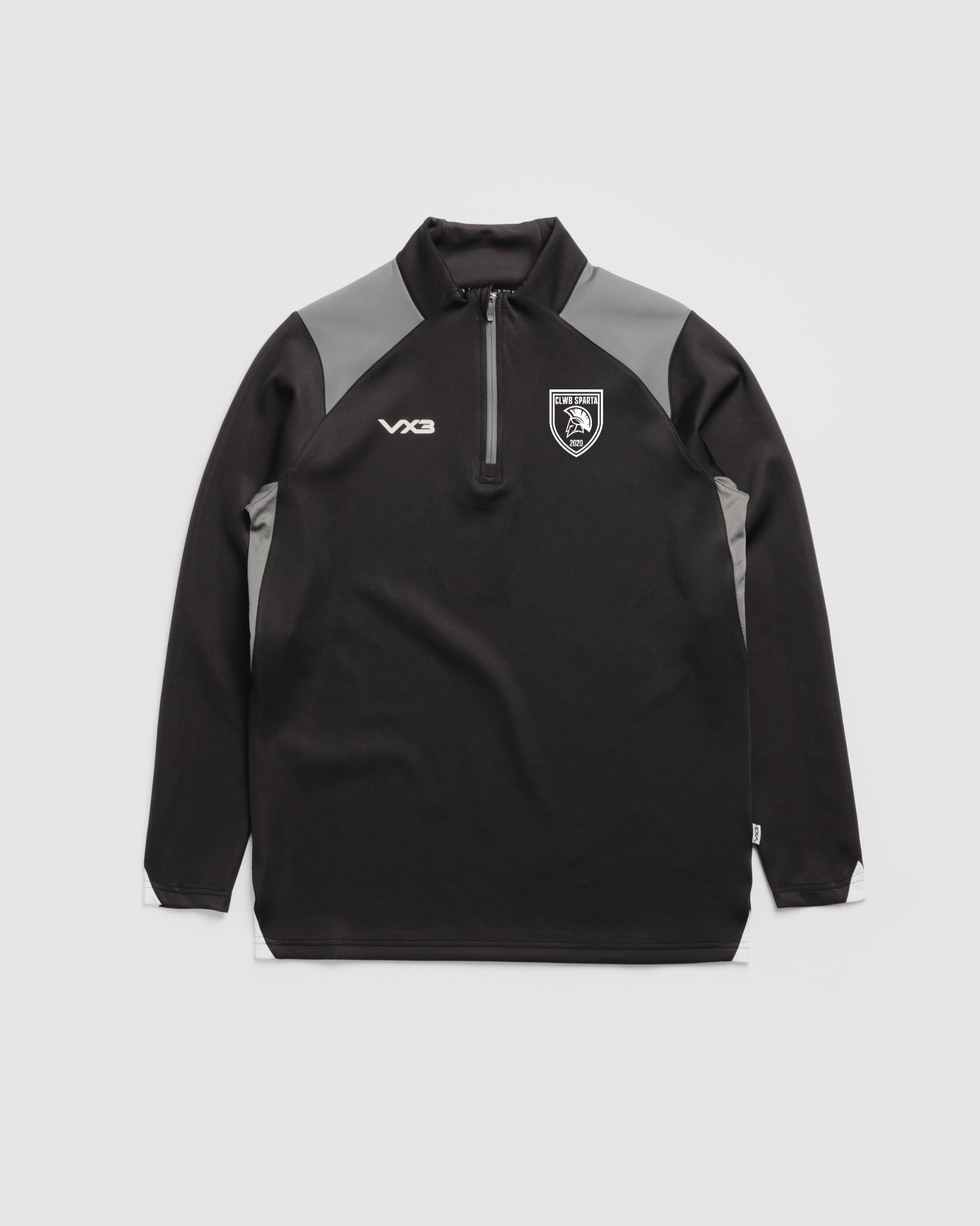 Clwb Sparta Vertex Quarter Zip -Black/Grey/White