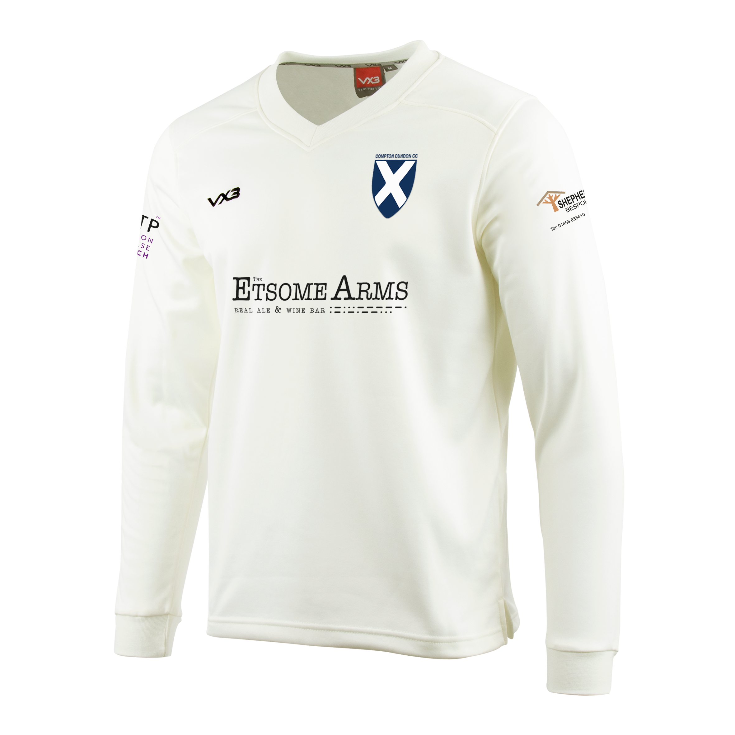 Compton Dundon Cricket Club Whites Sweatshirt