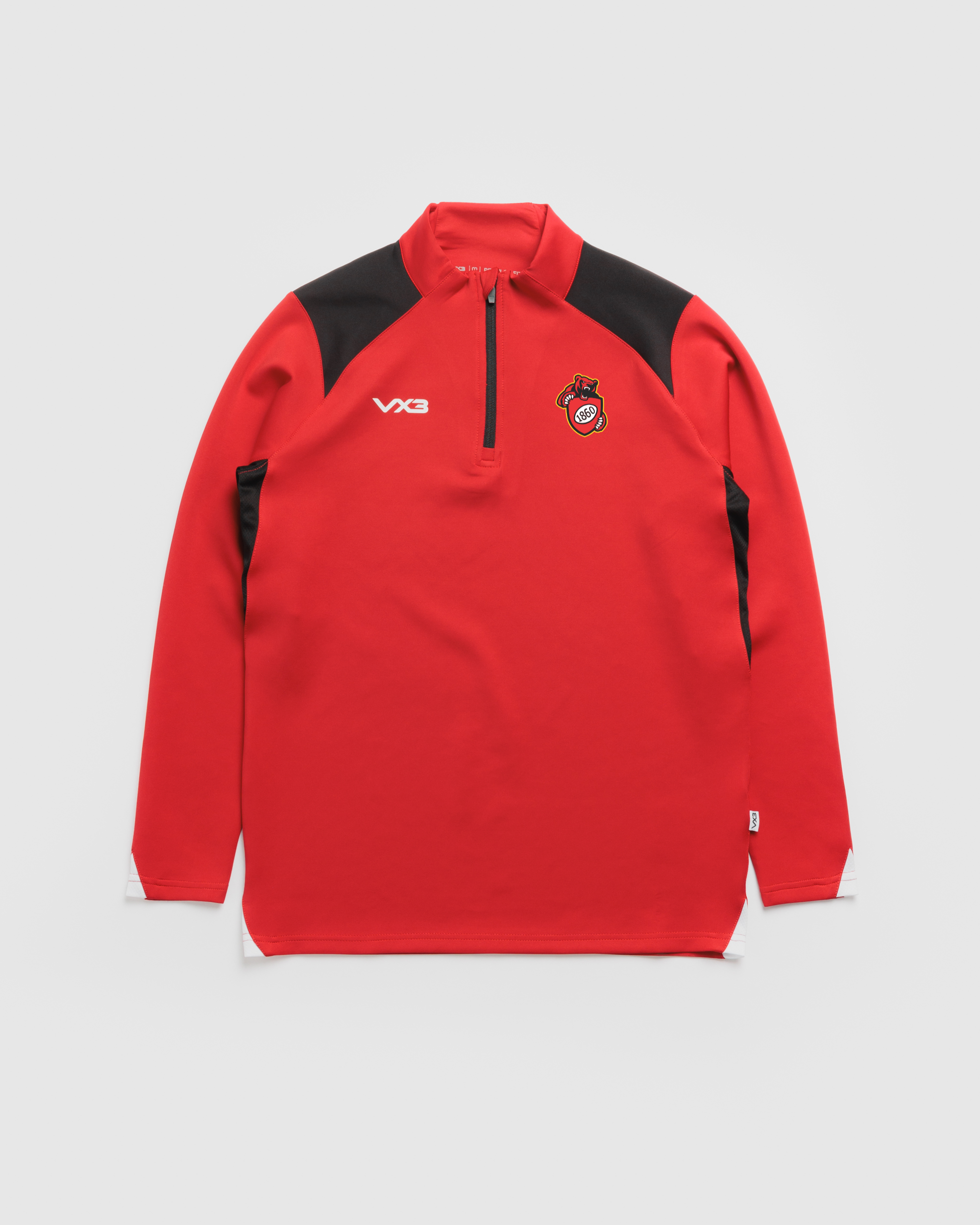 Congleton Bears RUFC Vertex Youth Quarter Zip -Red/Black/White