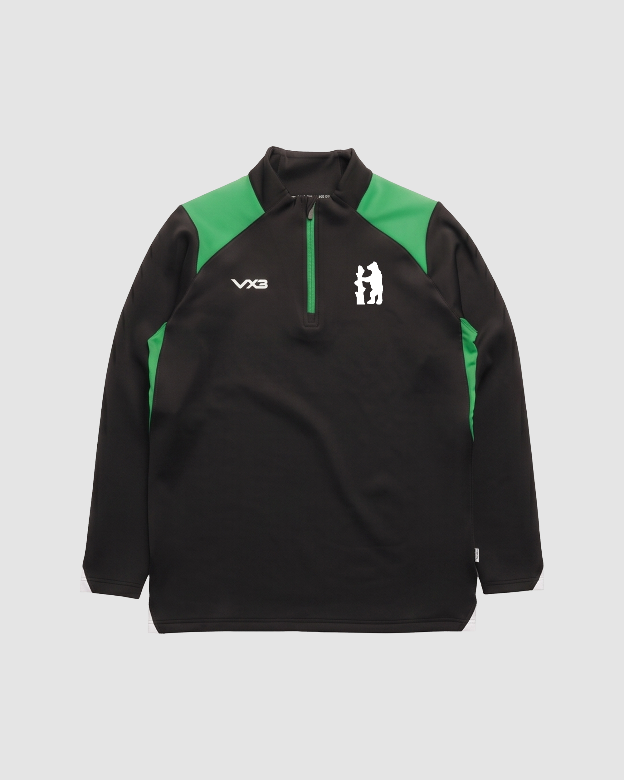 Coventry & North Warwickshire Netball Club Vertex Quarter Zip -Black/Emerald/White