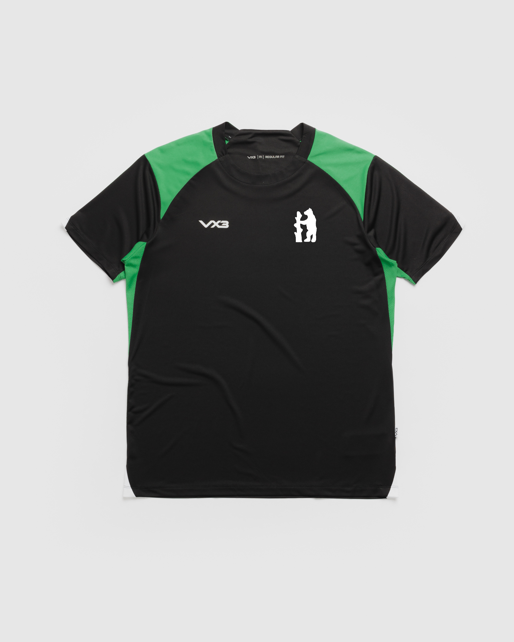 Coventry & North Warwickshire Netball Club Vertex Tee -Black/Emerald/White