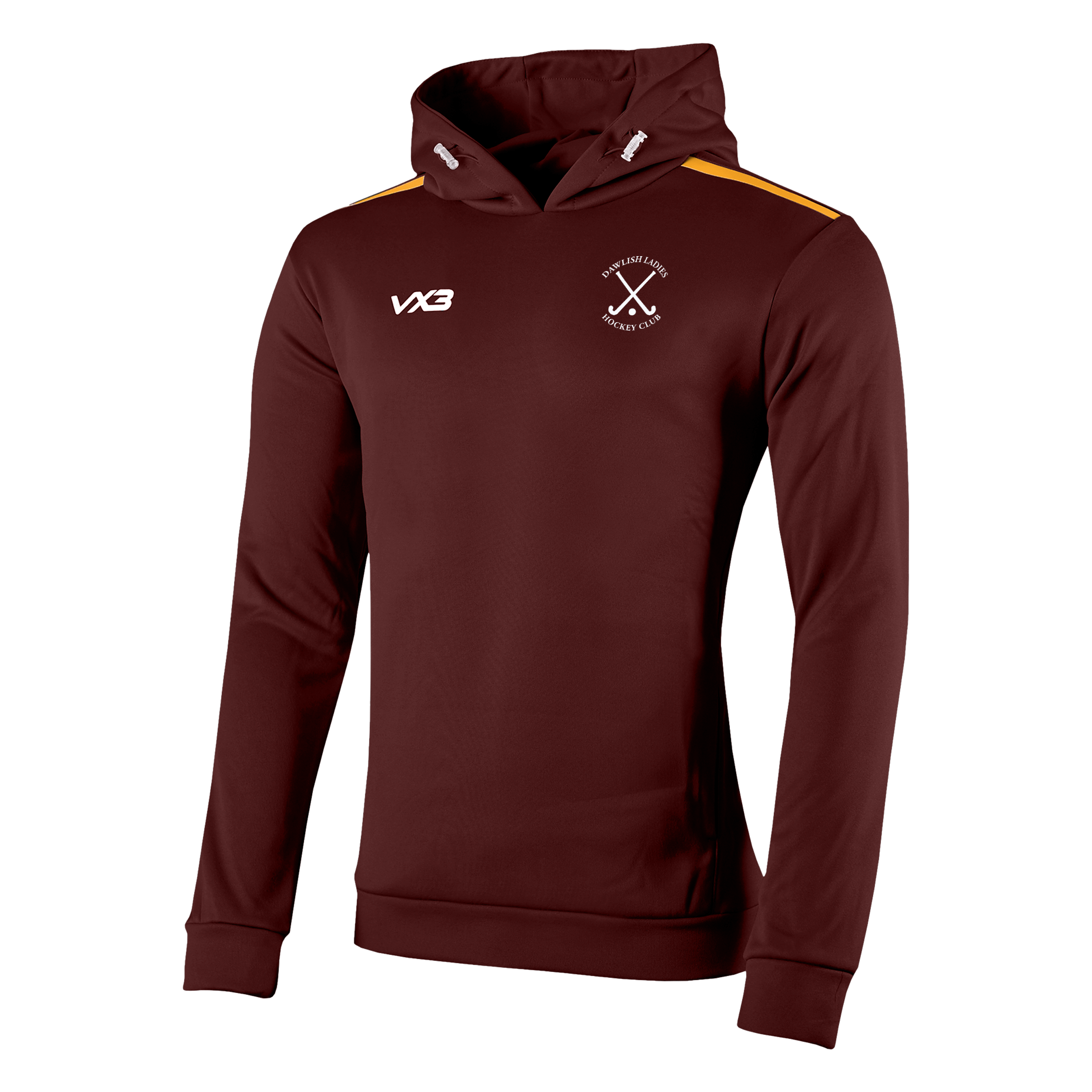 Dawlish Ladies Hockey Club Fortis Hoodie Maroon/Amber