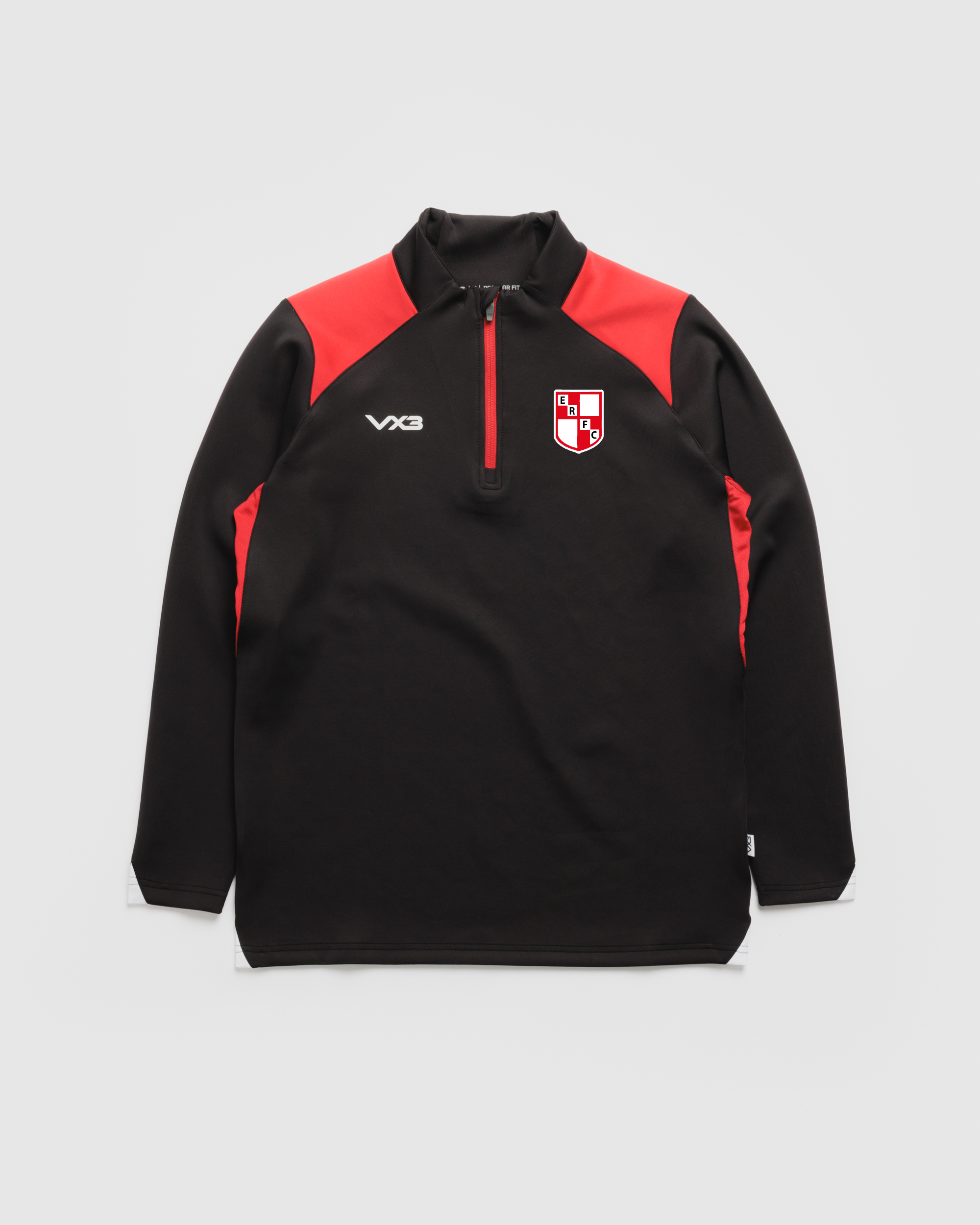 Earlsdon RFC Vertex Youth Quarter Zip -Black/Red/White