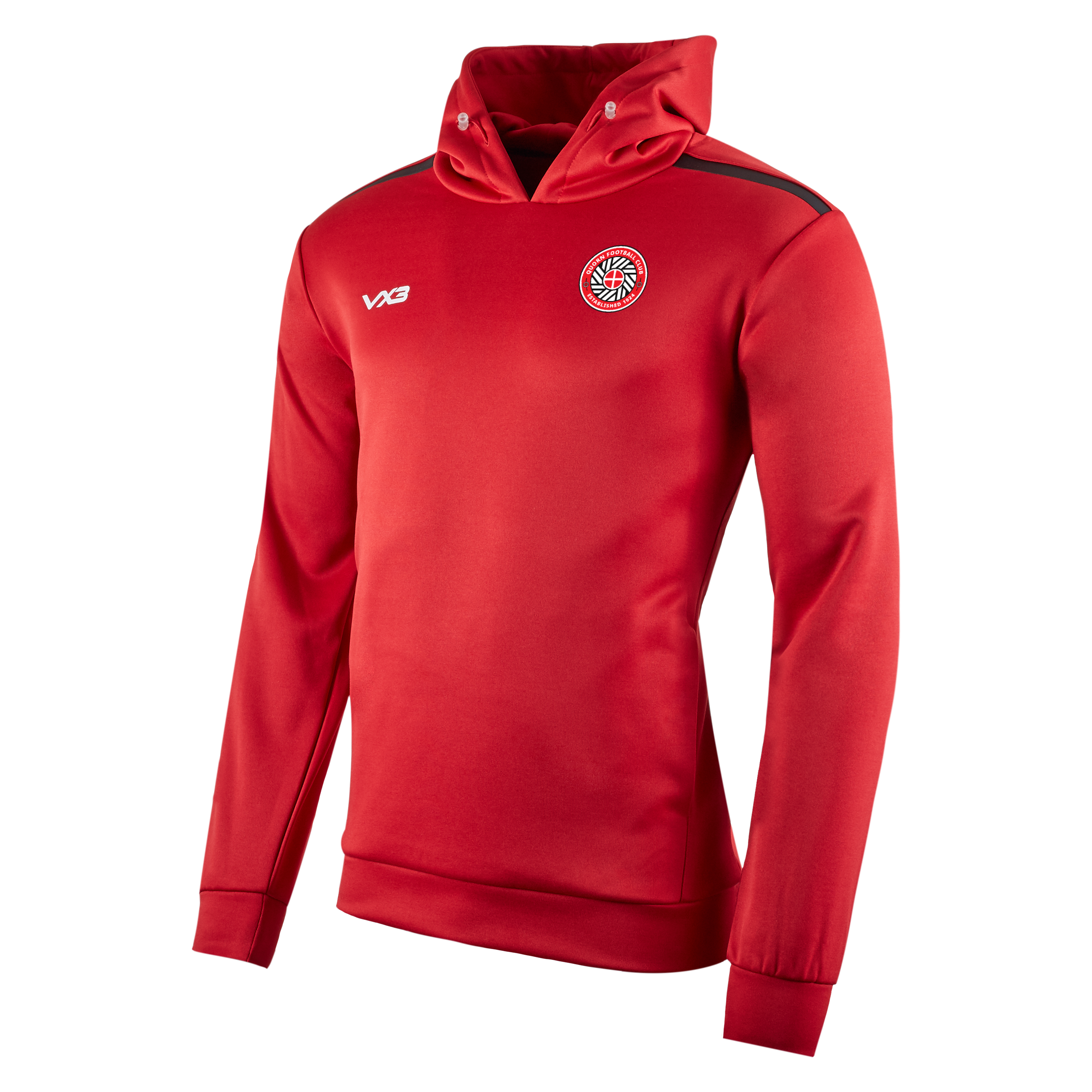 Quorn FC Fortis Youth Hoodie Red/Black